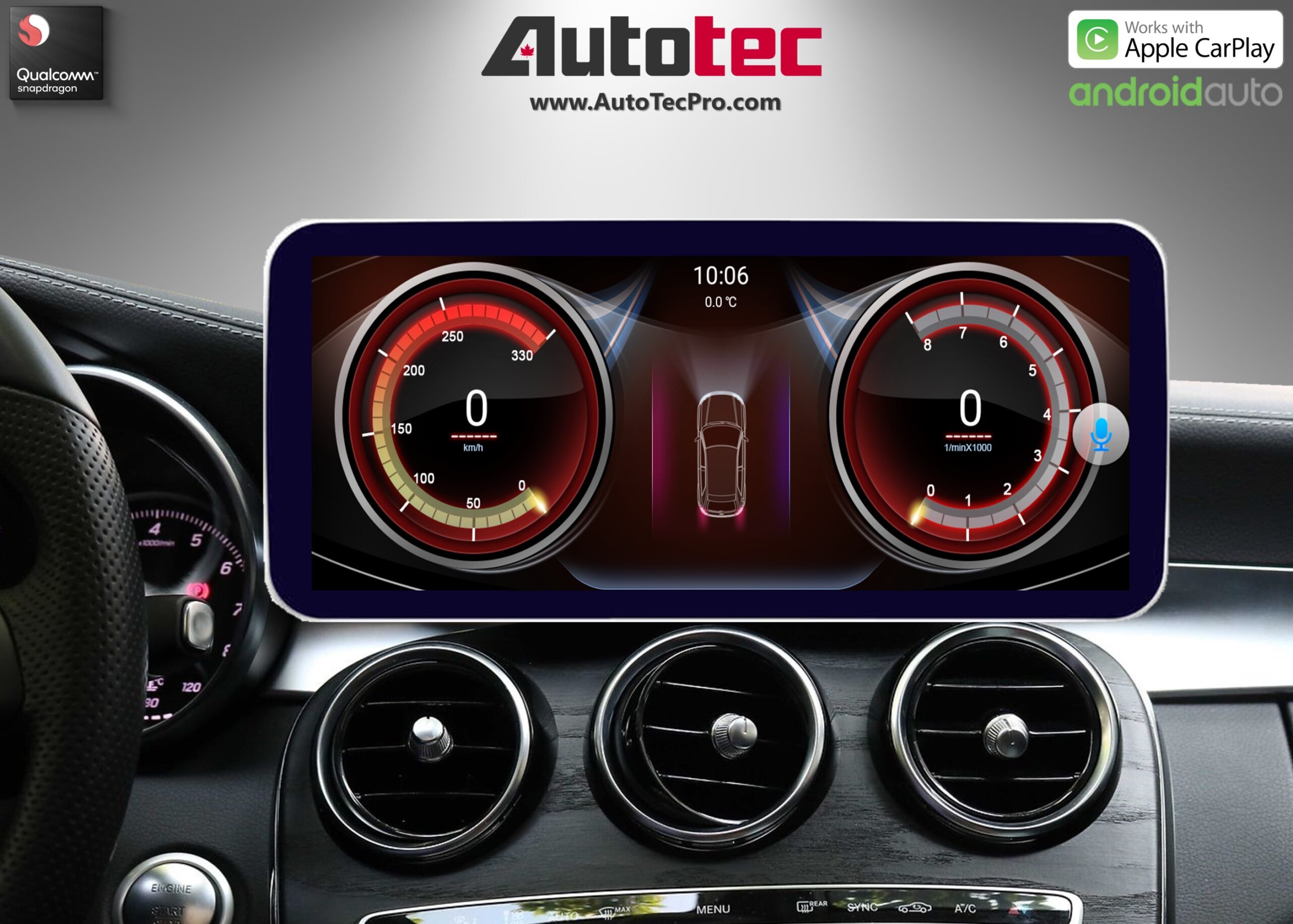 Mercedes-Benz GLA / CLA (2014 – 2019) Direct-Fit 10.25″ / 12.3″ HD IPS Touch-Screen Android Navigation System | Android 14 | GPS | BT | Wifi | Camera | CarPlay