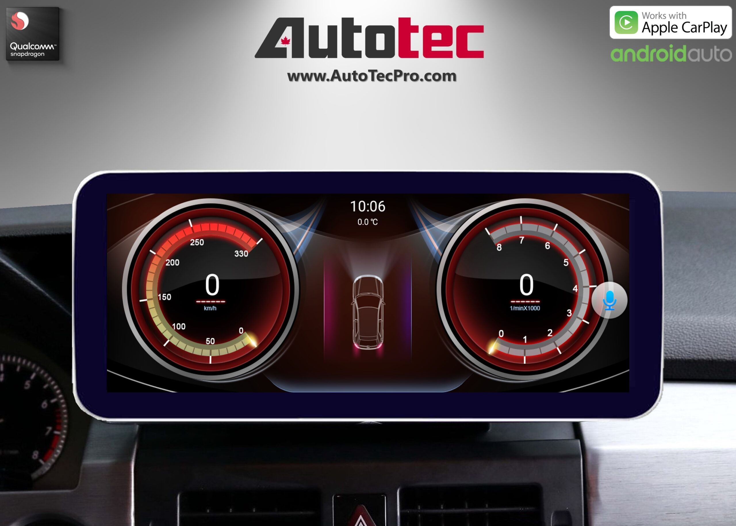 Mercedes-Benz GLK (2008-2012 | X204) Direct-Fit 10.25″ / 12.3″ HD IPS Touch-Screen Android Navigation | Android 14 | BT | CarPlay | Camera