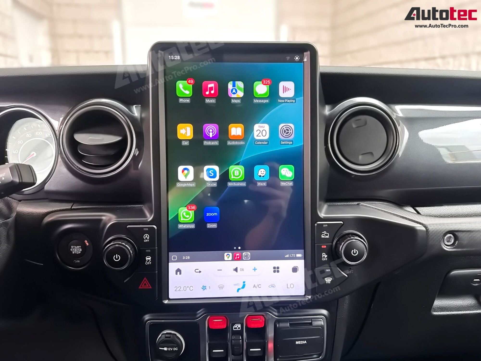 Jeep Wrangler (2018 – 2023) 13.6″ IPS HD Touch-Screen Navigation & Infotainment System | Android 13 | GPS | BT | Wifi | CarPlay