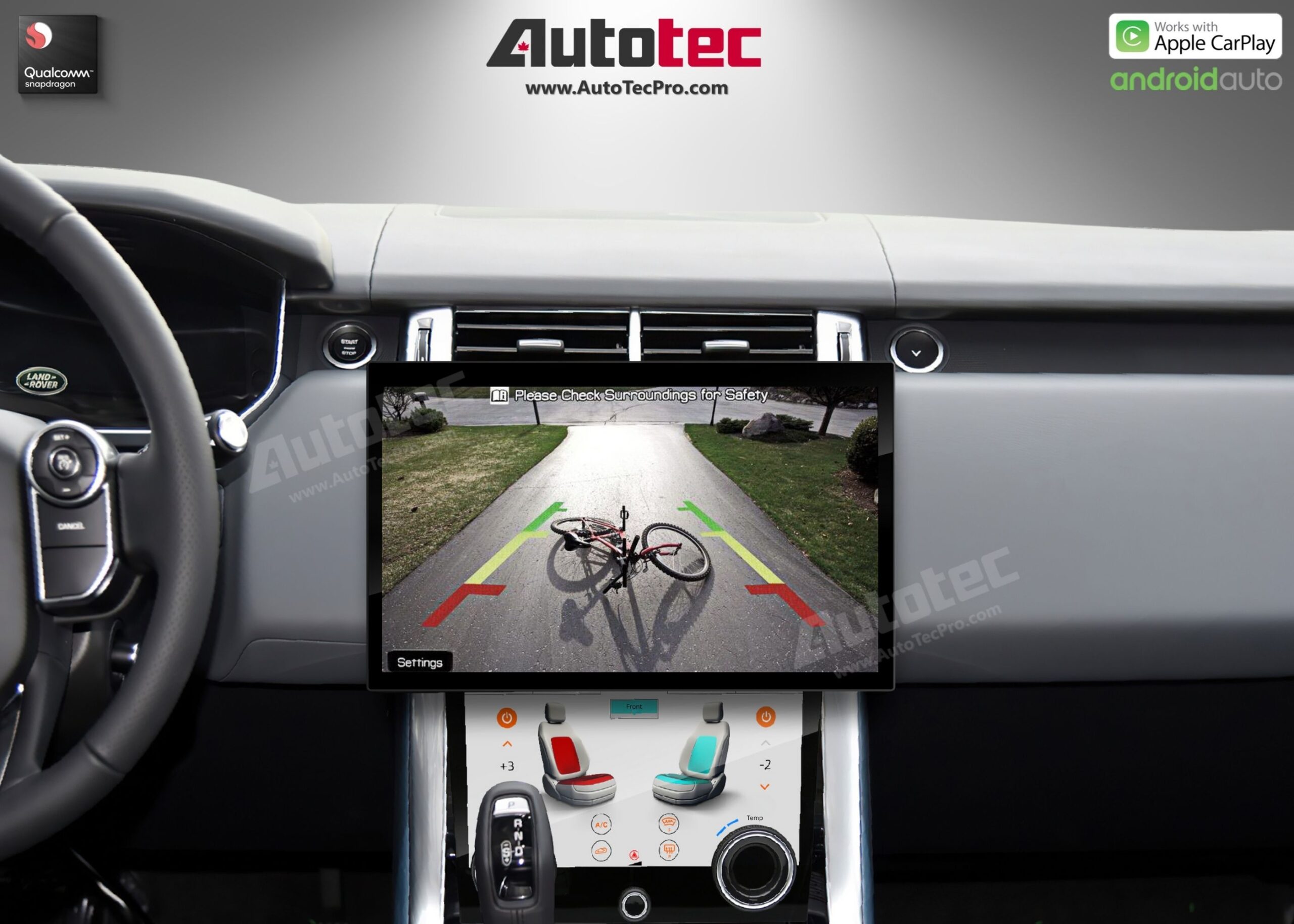 Land Rover Range Rover Vogue | Sport | Evoque (2013 – 2018) 13.3″ HD IPS Touch-Screen Navigation & Infotainment System | Android 13 | GPS | BT | Wifi | CarPlay | Bosch | Harman | 4G LTE