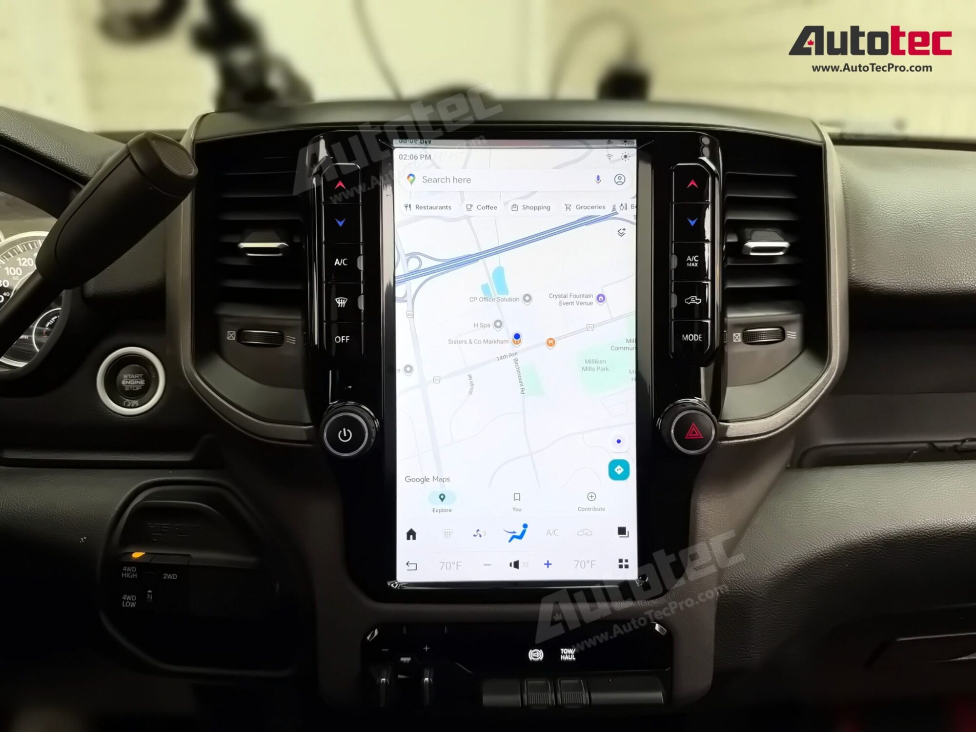 Dodge RAM (2019 – 2023) 12″ HD Tesla-Style Navigation & Infotainment System | Android 13 | GPS | BT | Wifi | CarPlay | 4G LTE