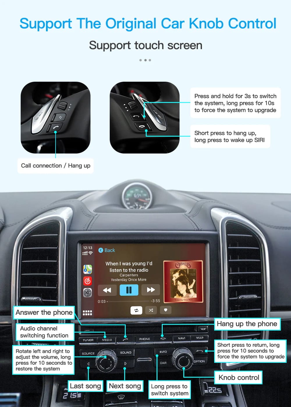 CarPlay Box with Video Interface – For Porsche PCM 3.1