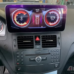 Mercedes-Benz C-Class (2007-2011 | W204) Direct-Fit 10.25″ / 12.3″ HD IPS Touch-Screen Android Navigation System | Android 14 | GPS | BT | Wifi | 4G LTE | Camera | CarPlay