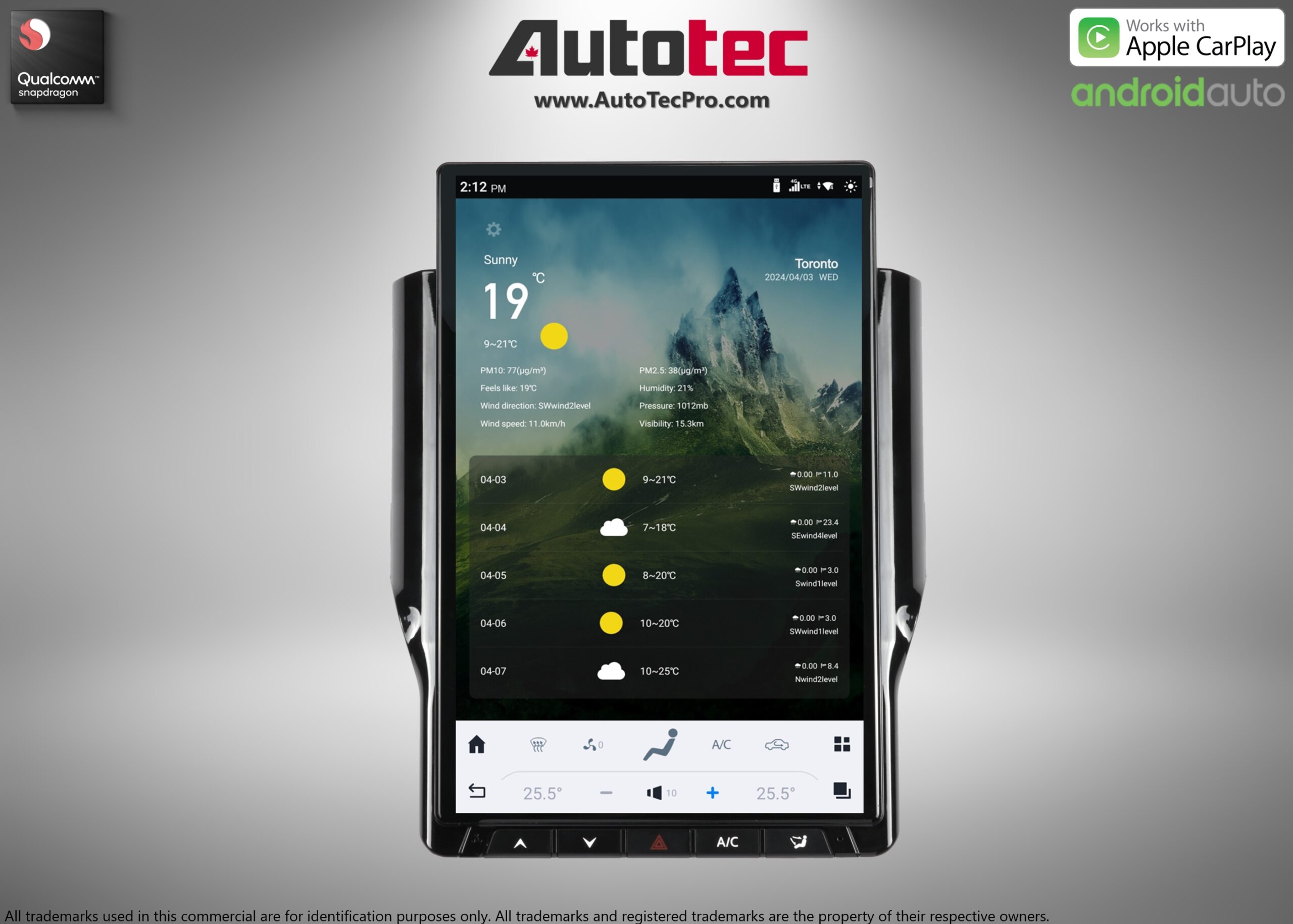 Dodge RAM (2019 – 2024) 14.4″ IPS QHD 2K Touch-Screen Android Navigation System | Android 13 | GPS | BT | Wifi | CarPlay | Android Auto | 4G LTE