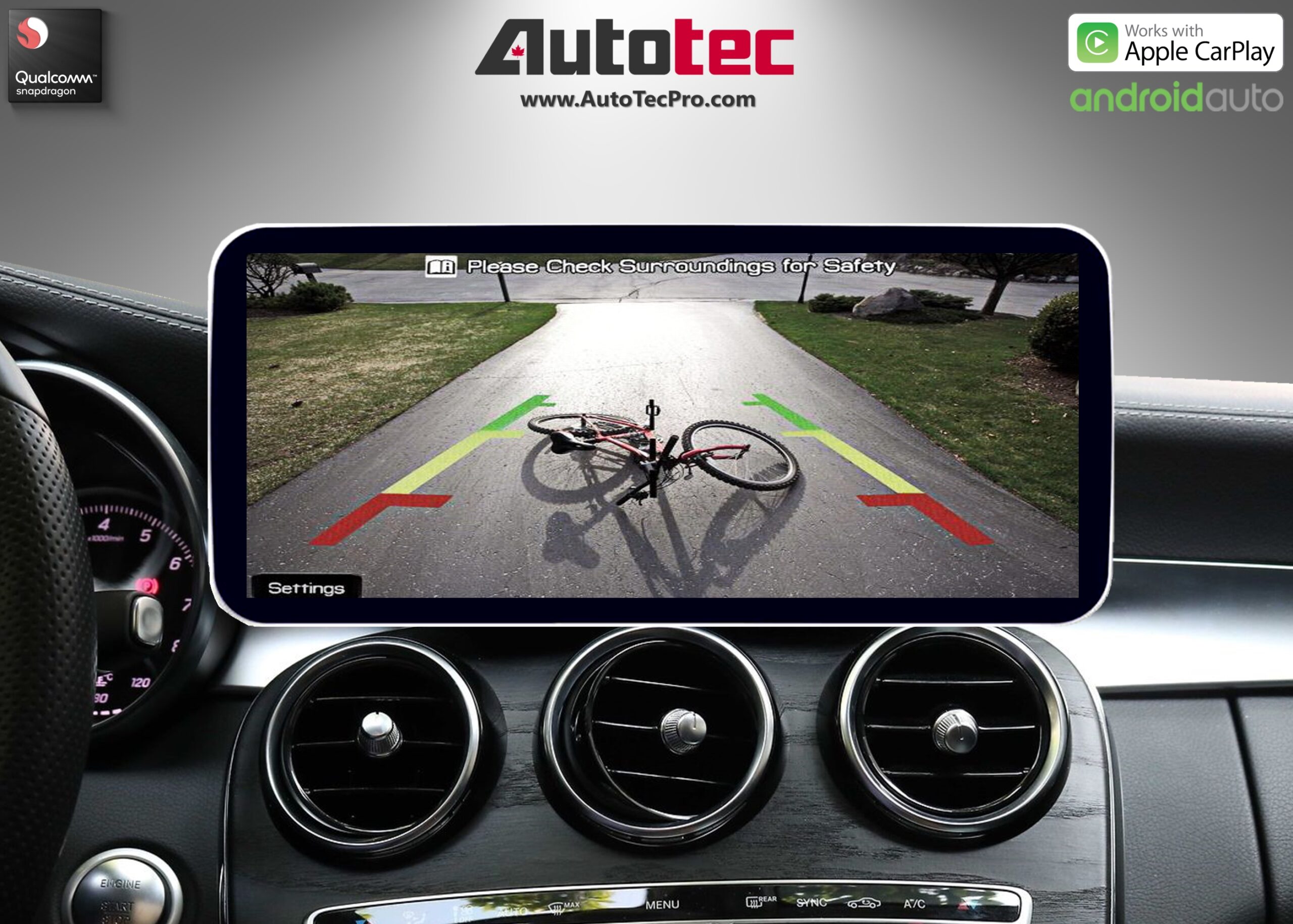 Mercedes-Benz C-Class (2015-2022 | W205) Direct-Fit 10.25″ / 12.3″ OEM-Fit HD IPS Touch-Screen Android Navigation & Infotainment System | Android 14 | GPS | BT | Wifi | 4G LTE | CarPlay