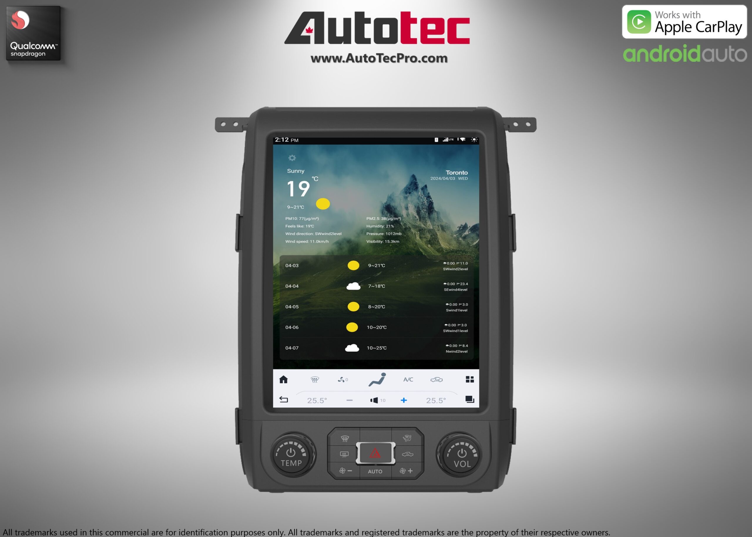 Ford F150 (2013 – 2014) 12.1″ IPS Touch-Screen Android Navigation System | Android 13 | GPS | BT | Wifi | CarPlay | SYNC | 4G LTE