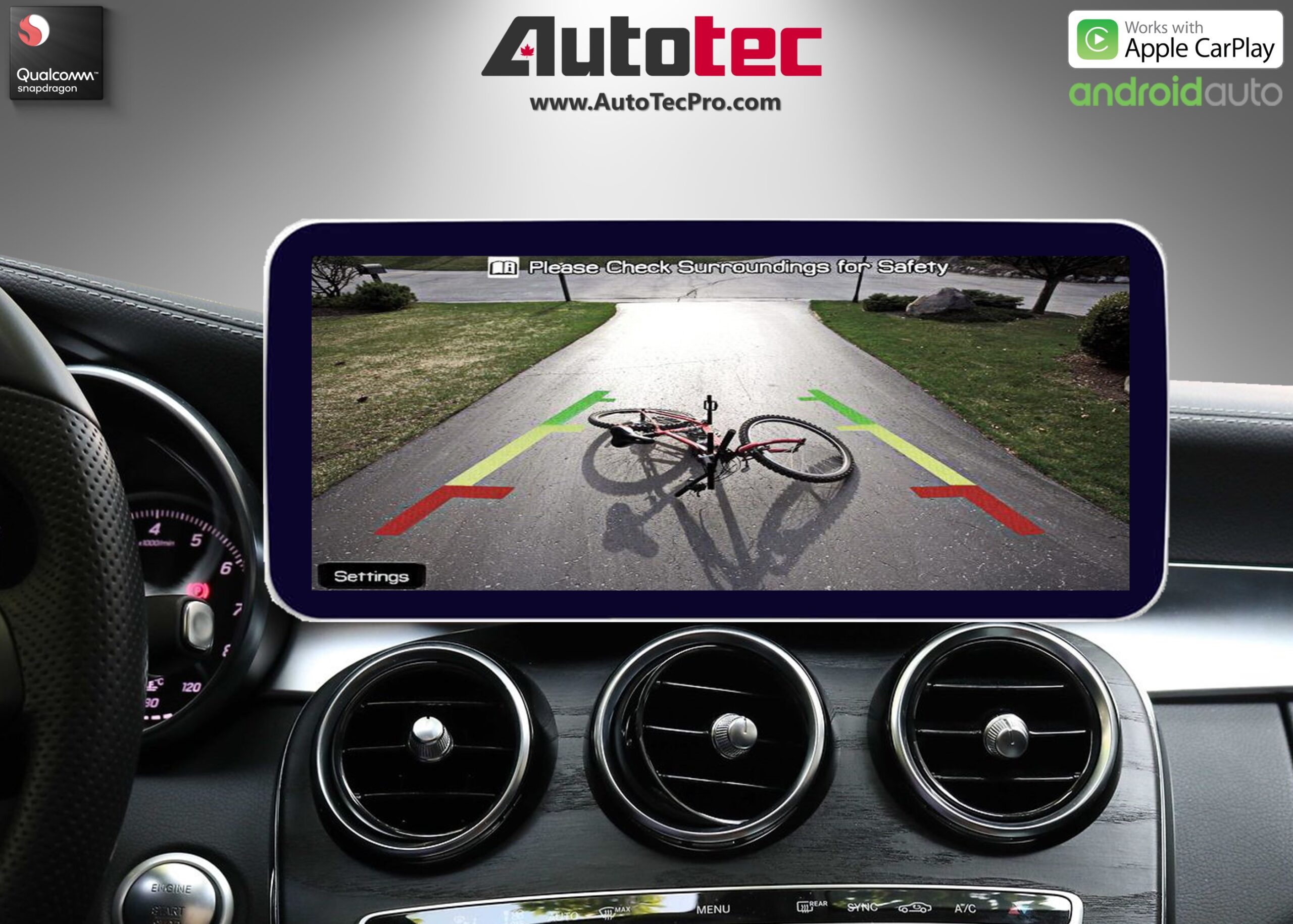 Mercedes-Benz GLA / CLA (2014 – 2019) Direct-Fit 10.25″ / 12.3″ HD IPS Touch-Screen Android Navigation System | Android 14 | GPS | BT | Wifi | Camera | CarPlay