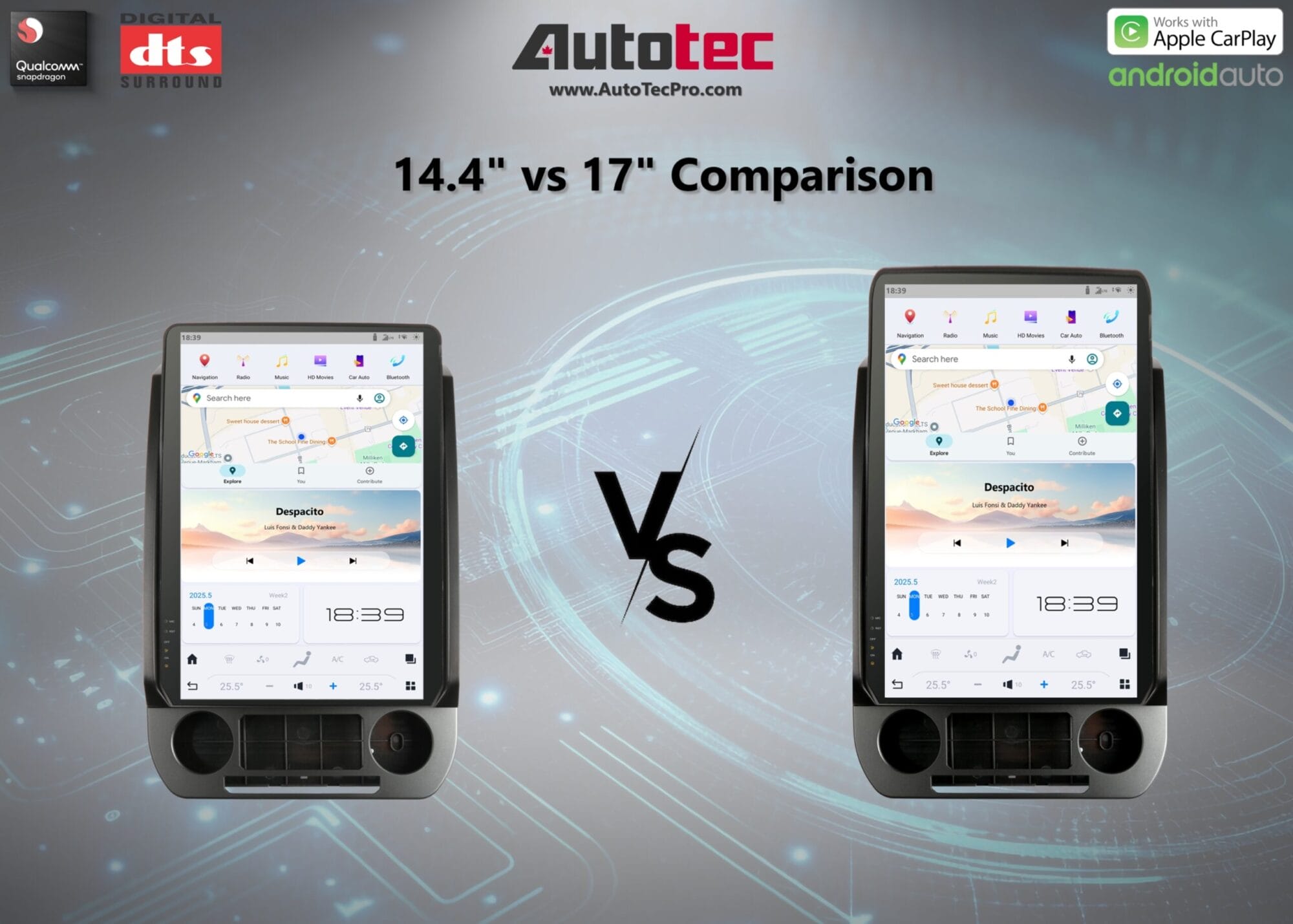 Ford F150 F250 F350 F450 (2015 – 2021) 17″ IPS HD Touch-Screen Navigation & Infotainment System | Android 13 | GPS | BT | Wifi | CarPlay | SYNC | 4G LTE