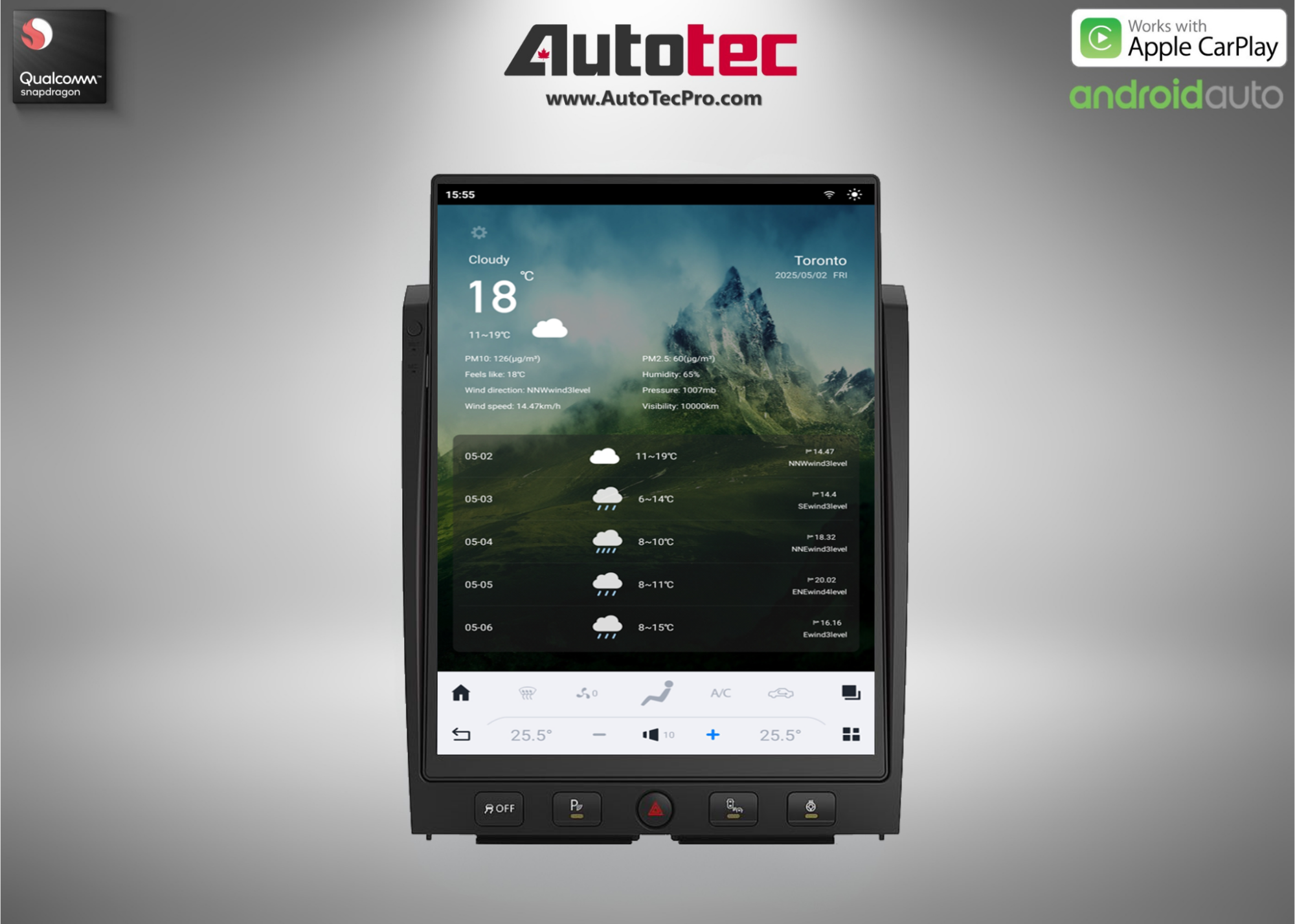 Nissan Titan (2016 – 2019) 15.6″ HD IPS Touch-Screen Navigation & Infotainment System | Android 13 | GPS | BT | Wifi | CarPlay | DSP | 4G LTE
