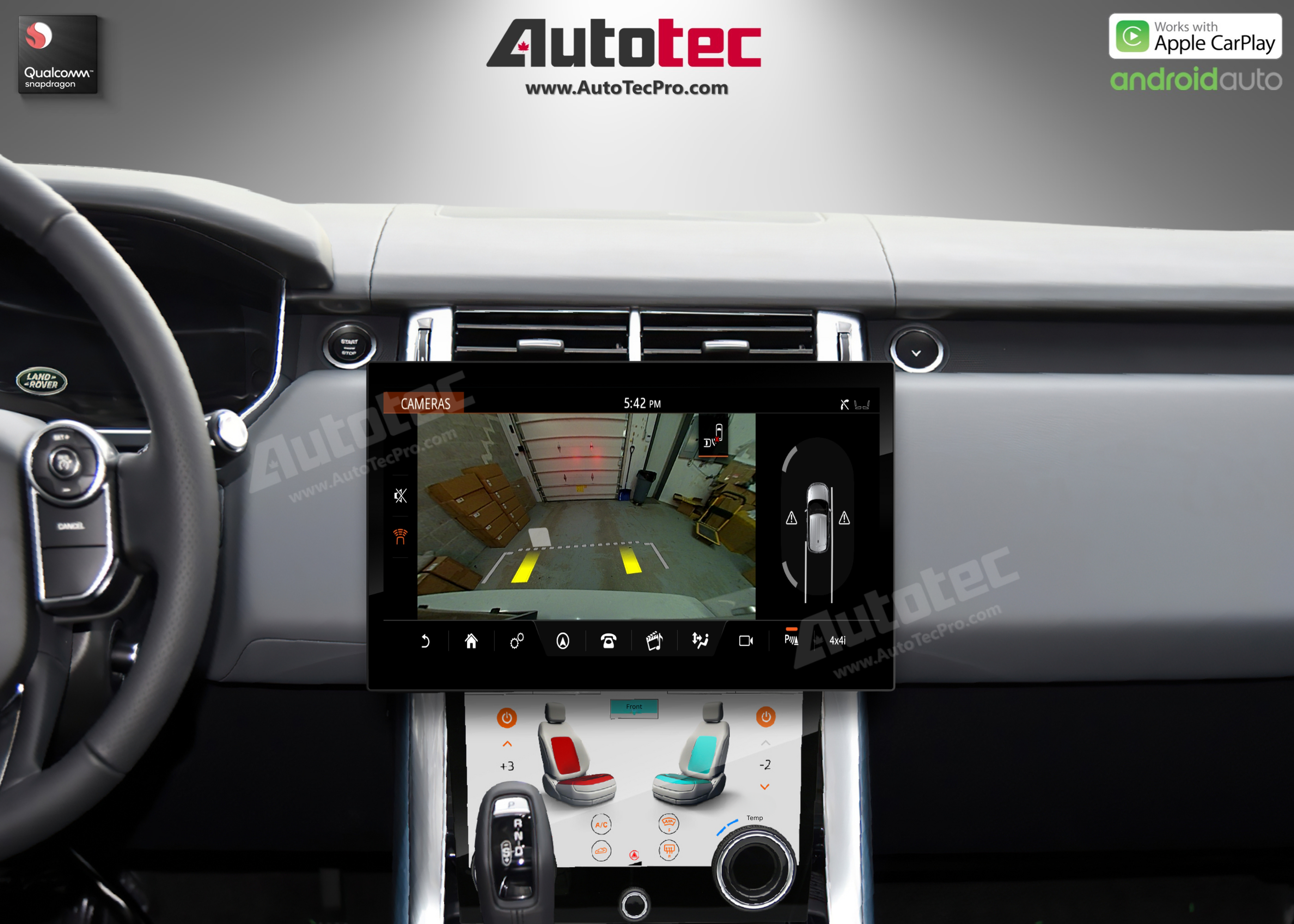 Land Rover Range Rover Vogue | Sport | Evoque (2013 – 2018) 13.3″ HD IPS Touch-Screen Navigation & Infotainment System | Android 13 | GPS | BT | Wifi | CarPlay | Bosch | Harman | 4G LTE