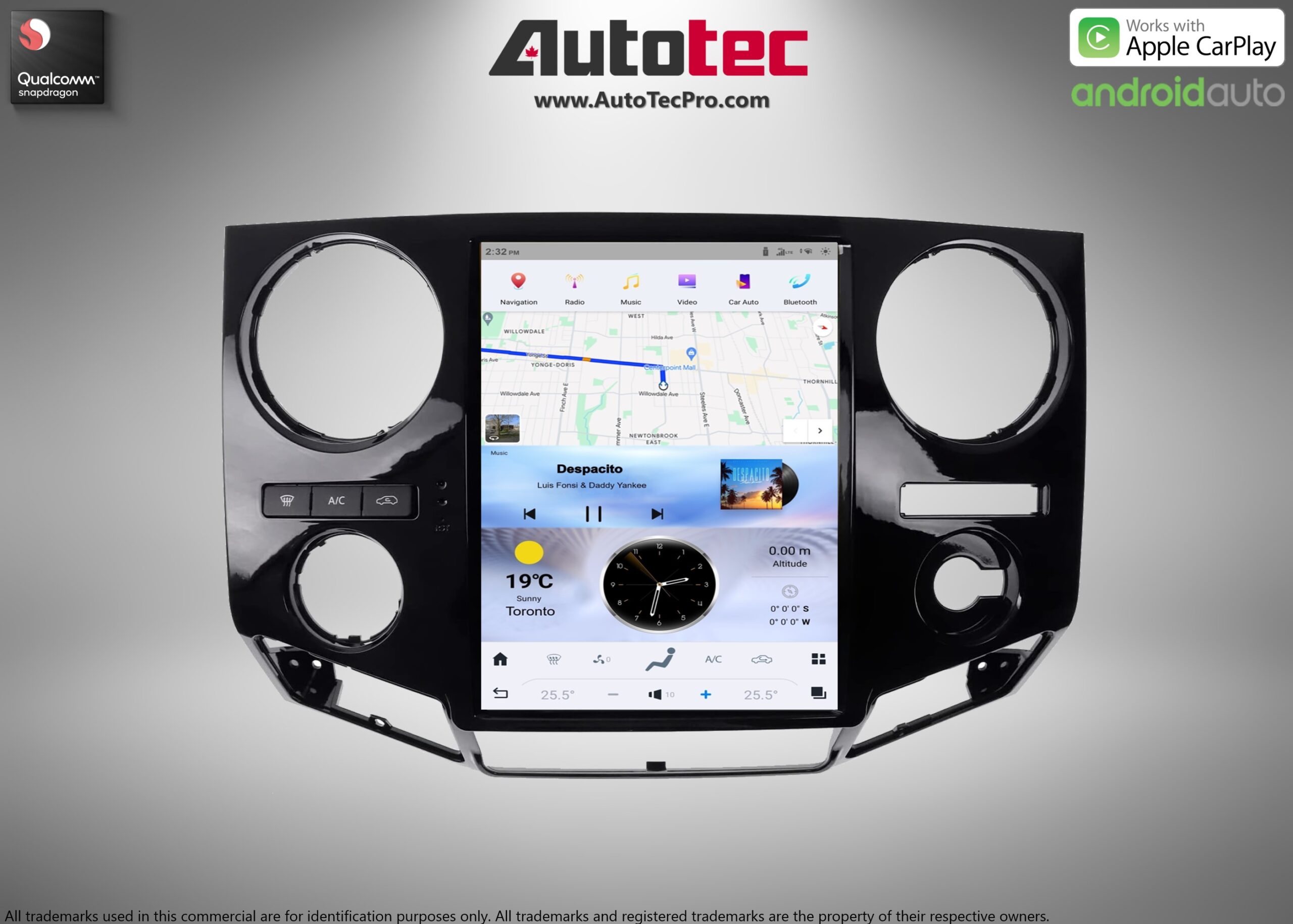 Ford F250 F350 (2009 – 2016) 12.1″ IPS HD Touch-Screen Navigation & Infotainment System | Android 13 | GPS | BT | Wifi | 4G LTE | CarPlay | Camera