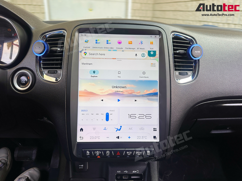 Dodge Durango (2014 – 2020) 13.8″ IPS HD Touch-Screen Android Navigation System | Android 13 | GPS | BT | Wifi | CarPlay | Android Auto | 4G LTE
