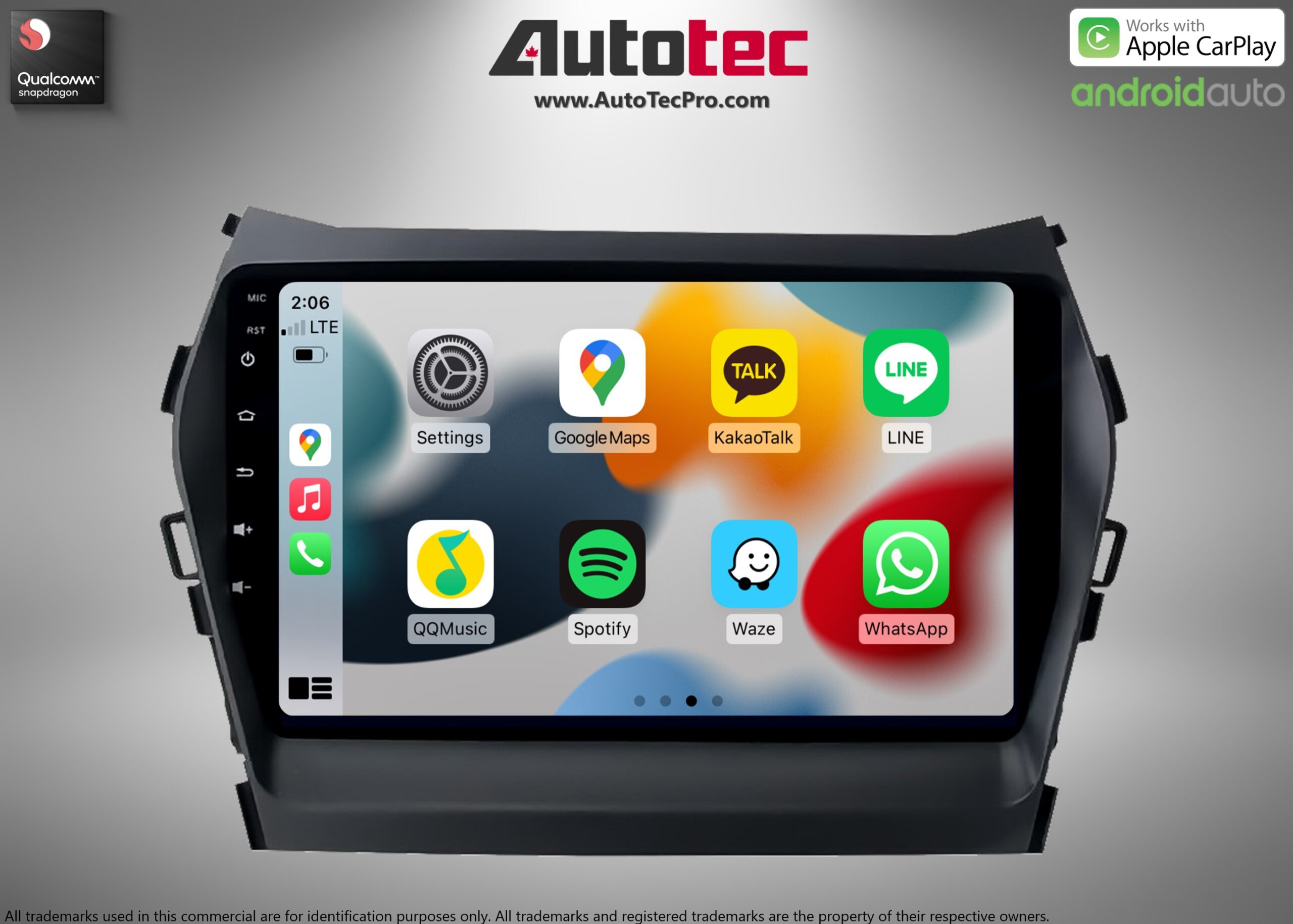 Hyundai Santa Fe / IX45 (2013 – 2018) OEM FIT HD Touch-Screen Android Navigation System | Android 13 | GPS | BT | Wifi | CarPlay | Android Auto | 4G LTE