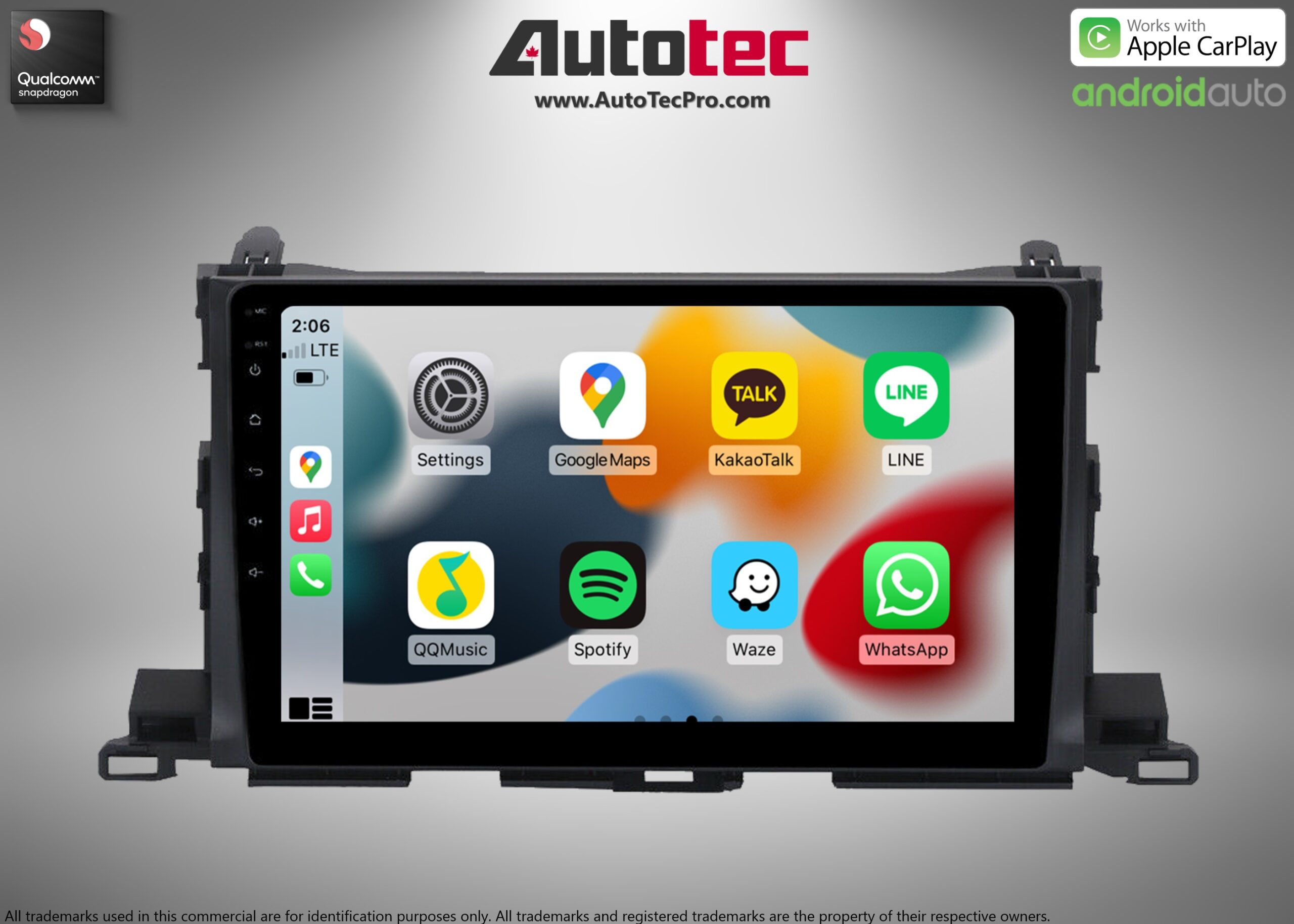 Toyota Highlander (2014 – 2019) 10.2″ HD Touch-Screen Android Navigation System | Android 13 | GPS | BT | WiFi | Camera | CarPlay