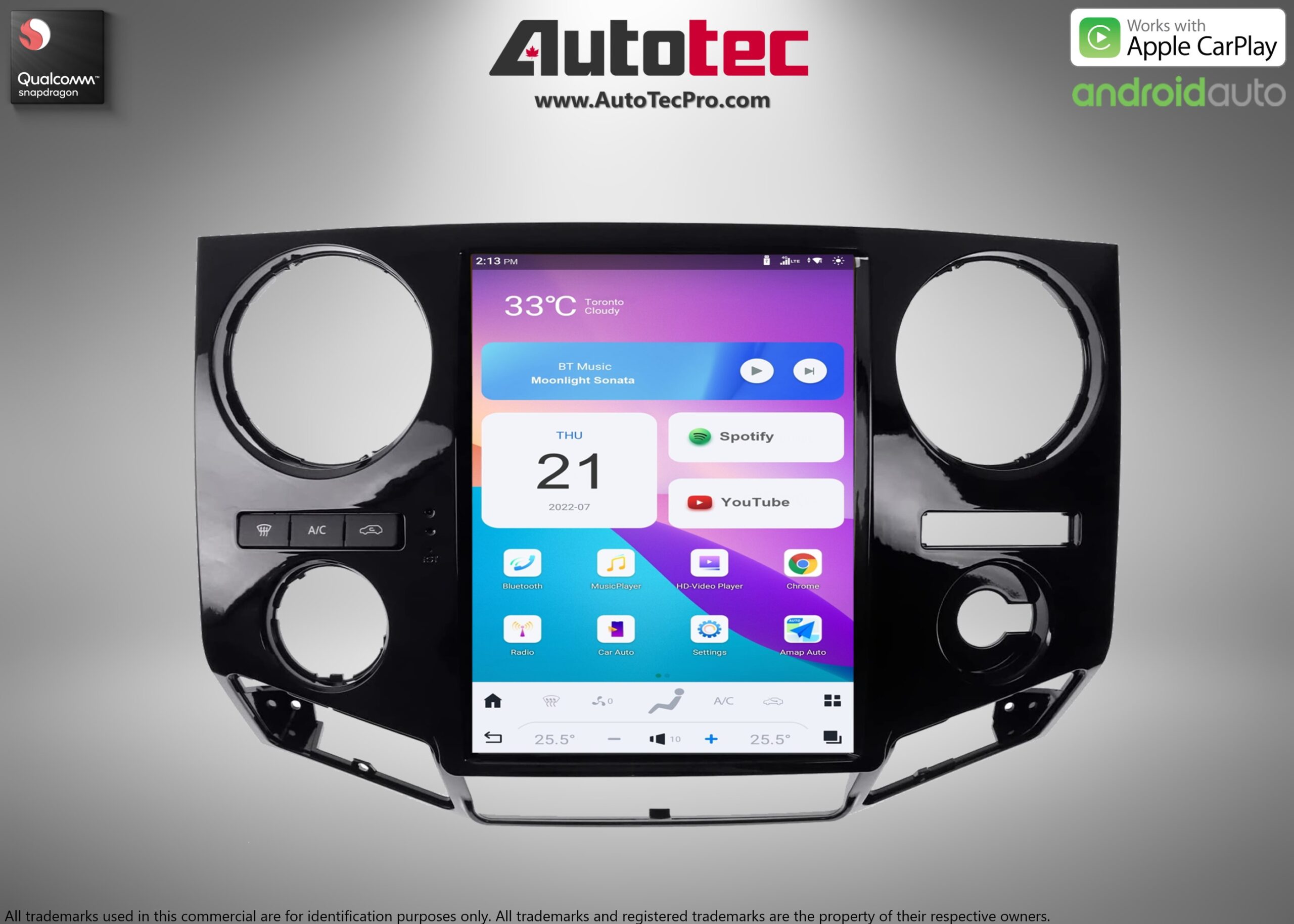 Ford F250 F350 (2009 – 2016) 12.1″ IPS HD Touch-Screen Navigation & Infotainment System | Android 13 | GPS | BT | Wifi | 4G LTE | CarPlay | Camera