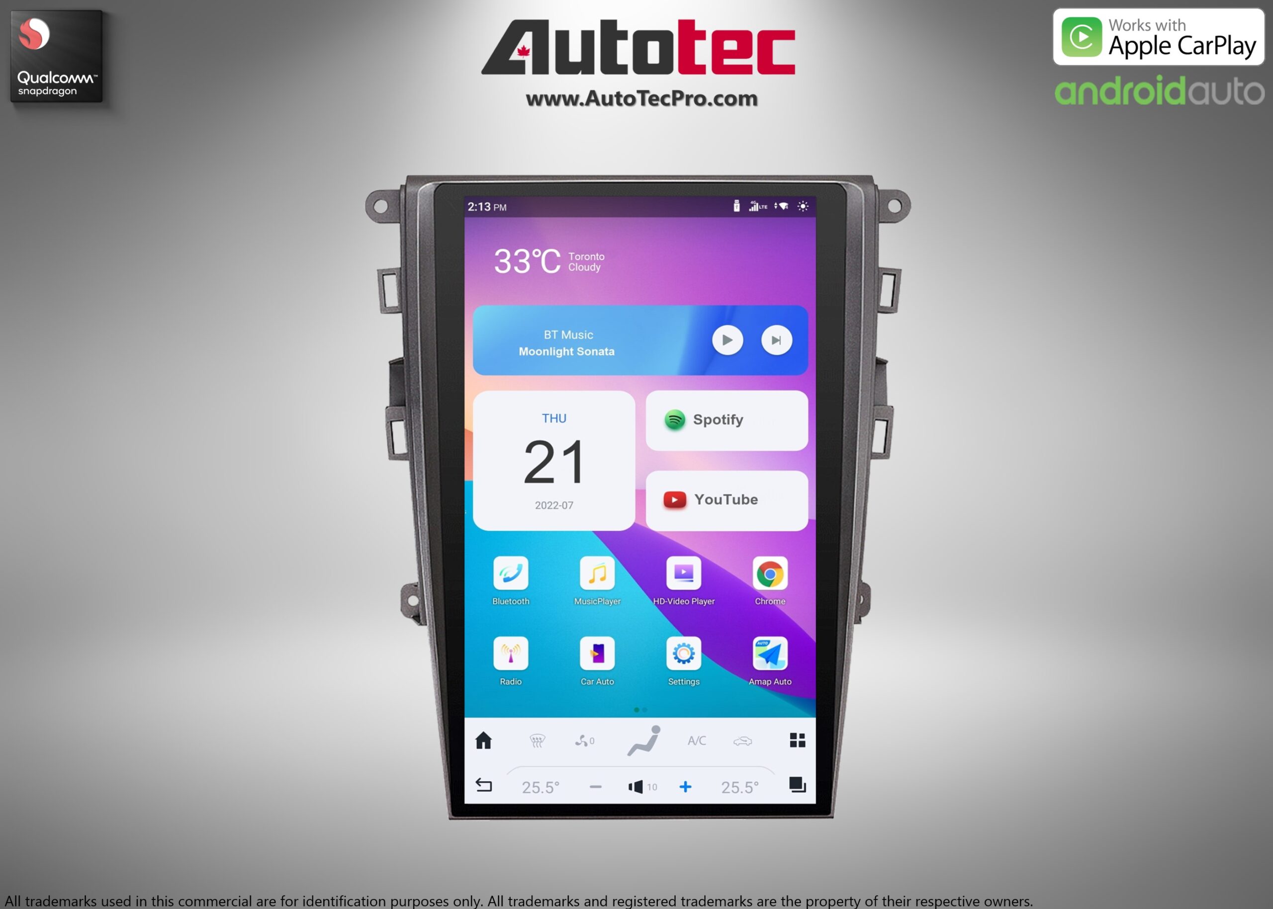 Ford Fusion (2013 – 2020) 13.6″ IPS HD Touch-Screen Android Navigation System | Android 13 | GPS | BT | Wifi | CarPlay | SYNC | 4G LTE