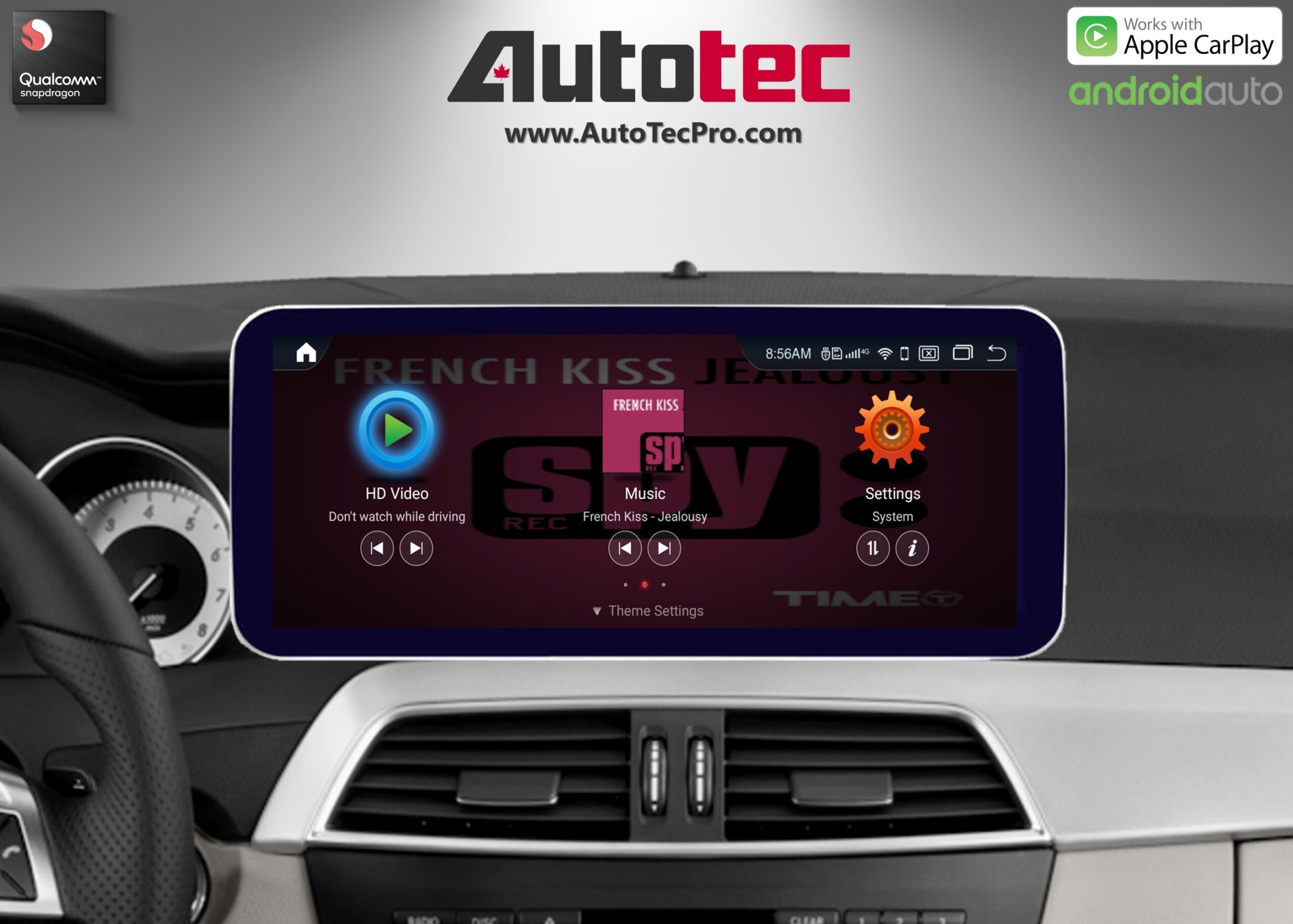 Mercedes-Benz C-Class (2012-2014 | W204 | NTG 4.5) Direct-Fit 10.25″ / 12.3″ HD IPS Touch-Screen Android Navigation System | Android 14 | GPS | BT | Wifi | 4G LTE | CarPlay