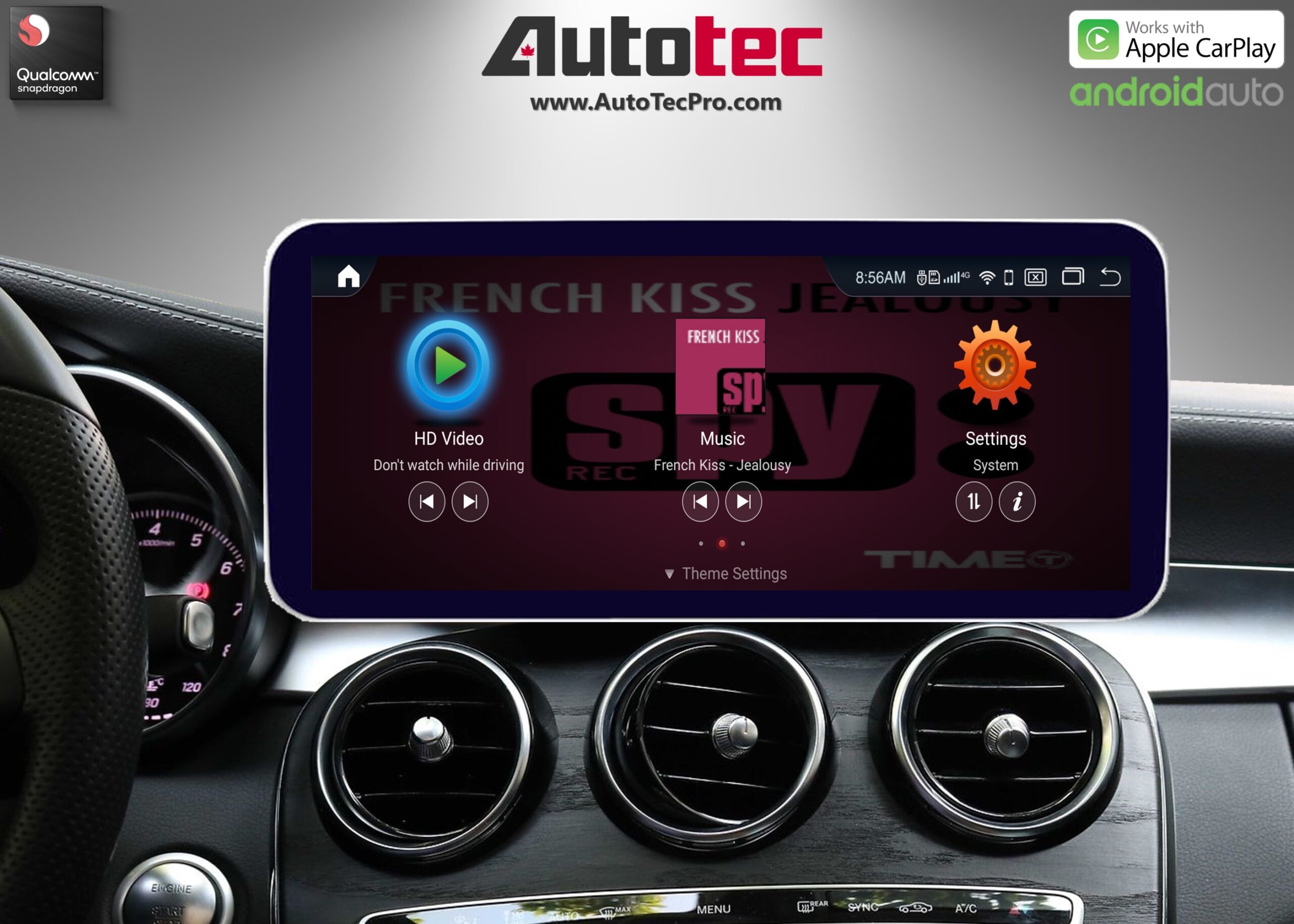 Mercedes-Benz GLA / CLA (2014 – 2019) Direct-Fit 10.25″ / 12.3″ HD IPS Touch-Screen Android Navigation System | Android 14 | GPS | BT | Wifi | Camera | CarPlay