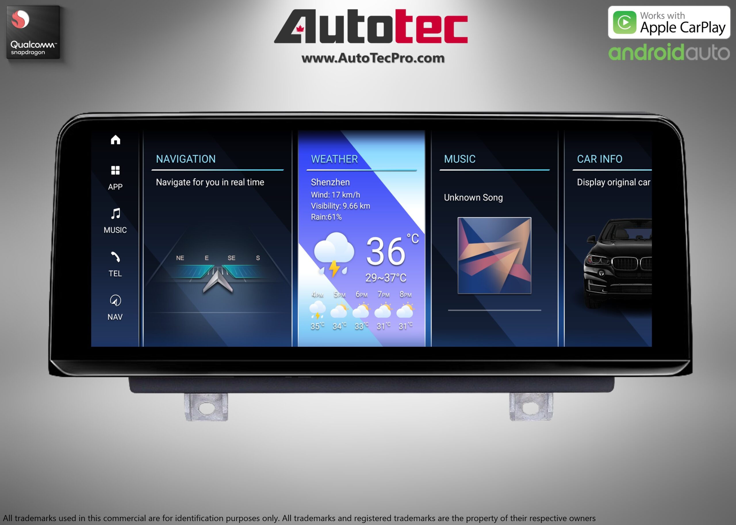 BMW 3 Series (2012 – 2018) F30 / F31 / F34 / F35 OEM FIT 10.25″/12.3″ HD Touch-Screen Navigation & Infotainment System | Android 14 | GPS | BT | Wifi | 4G LTE | Camera | CarPlay