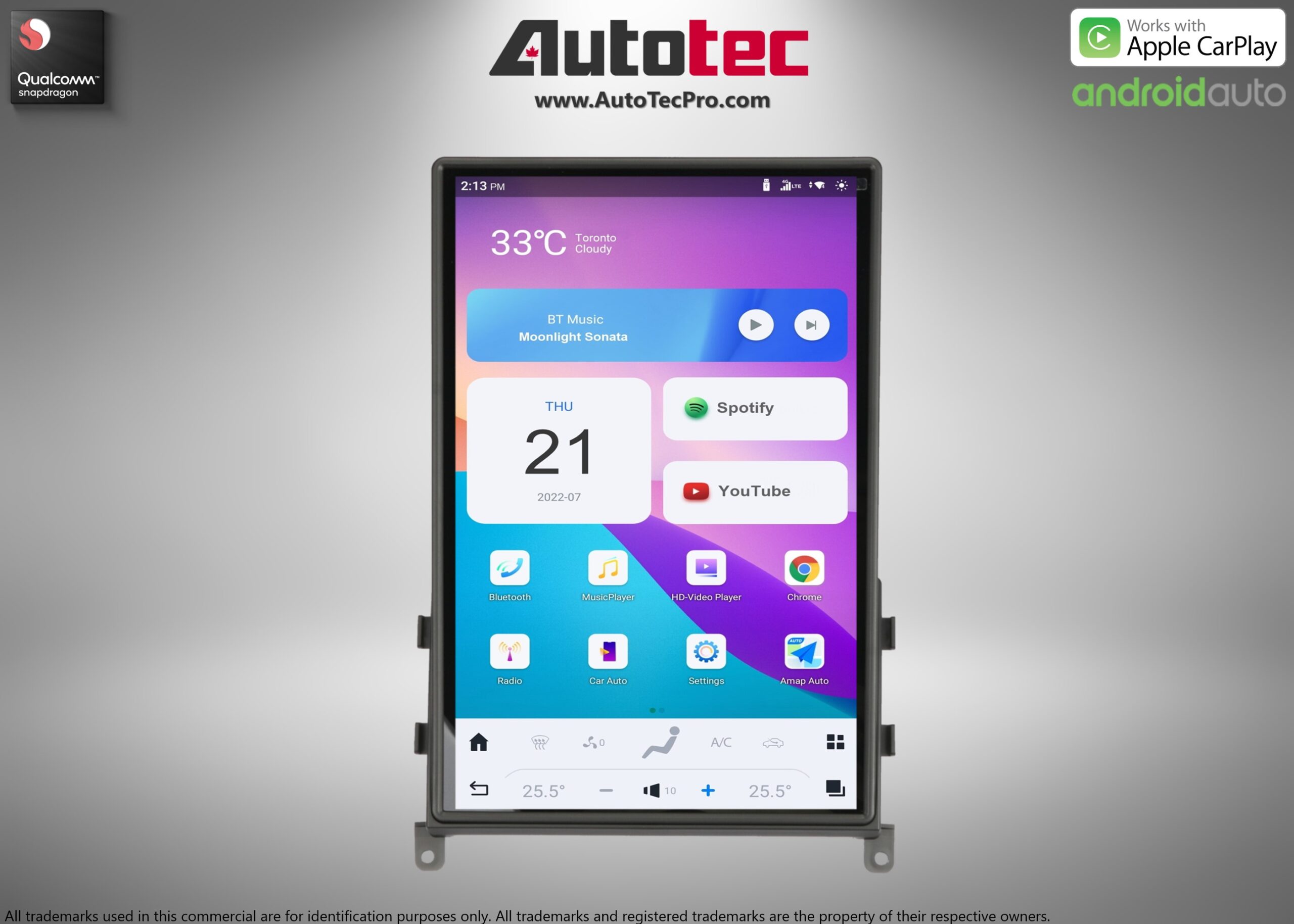 Nissan GTR (2009 – 2015) 14.4″ IPS QHD 2K Touch-Screen Android Navigation System | Android 13 | GPS | BT | Wifi | CarPlay | Android Auto | 4G LTE