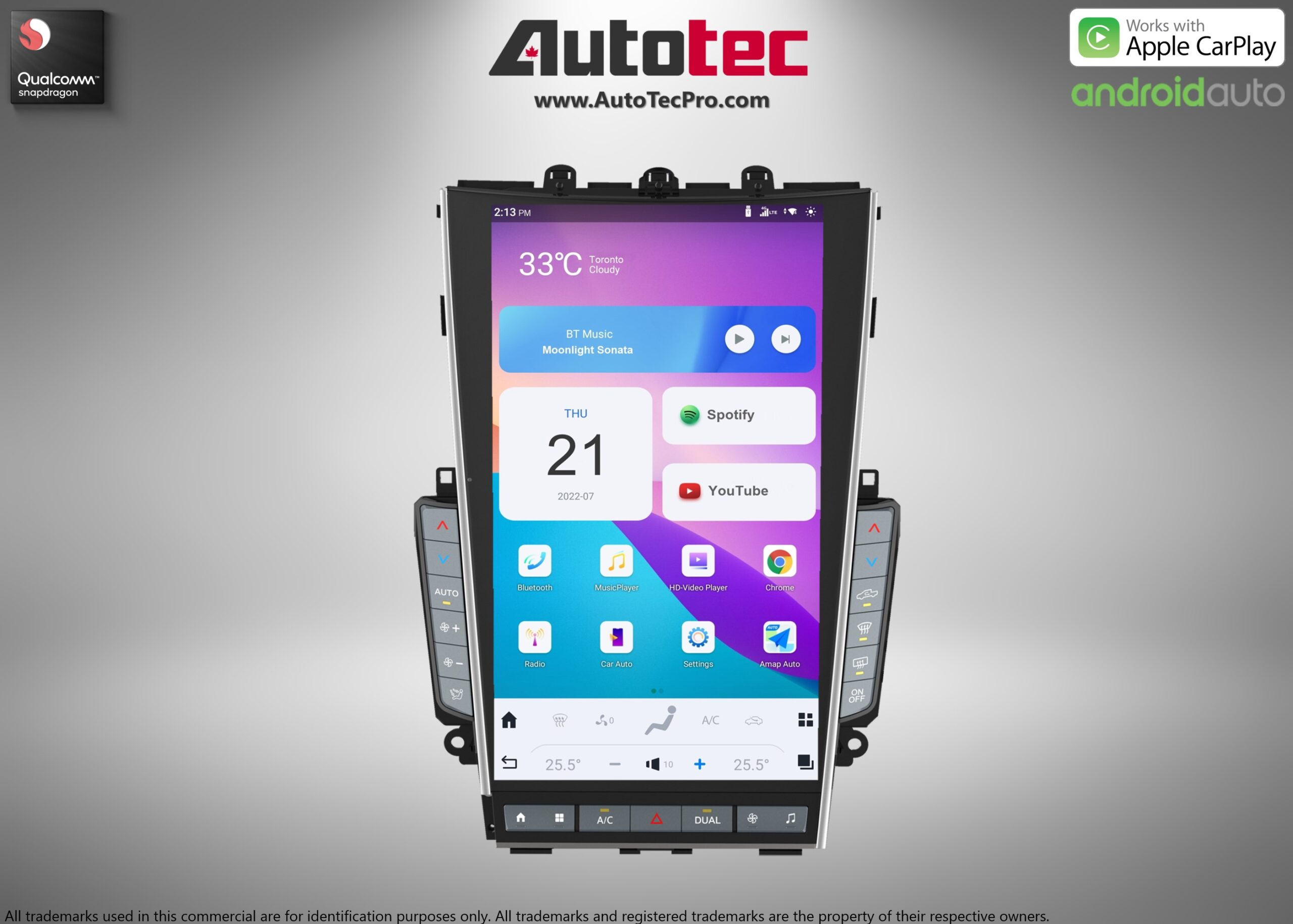 Infiniti Q50 / Q60 (2020 – 2023) 13.6″ (Mark 7) IPS HD 1080P Touch-Screen Navigation & Infotainment System | Android 13 | GPS | BT | Wifi | 4G LTE | CarPlay