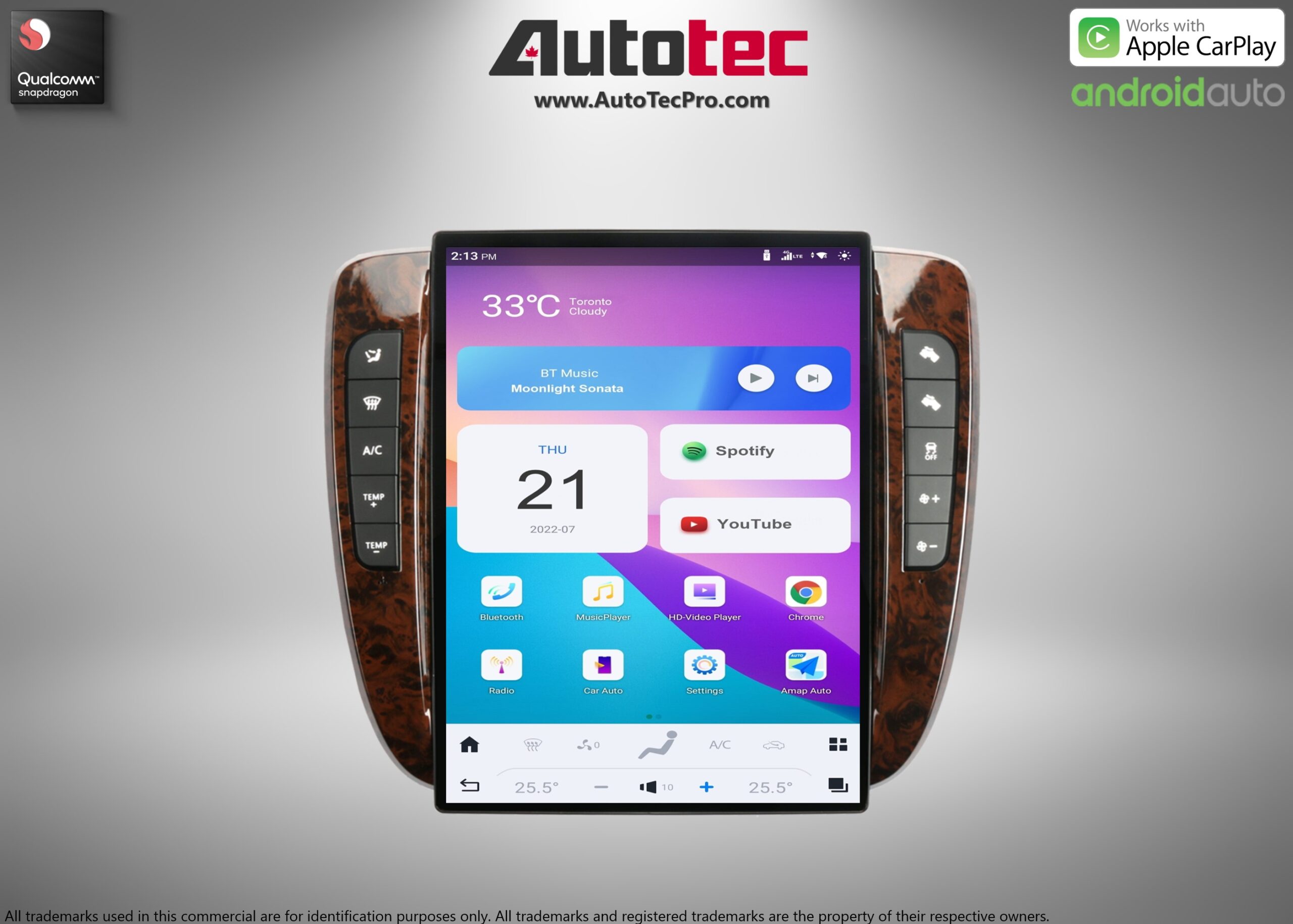 Chevrolet Tahoe / Suburban / Silverado / Avalanche / GMC Yukon / Sierra (2007 – 2014) 13.8″ IPS HD Touch-Screen Navigation & Infotainment System | Android 13 | GPS | BT | Wifi | CarPlay | Android Auto | 4G LTE