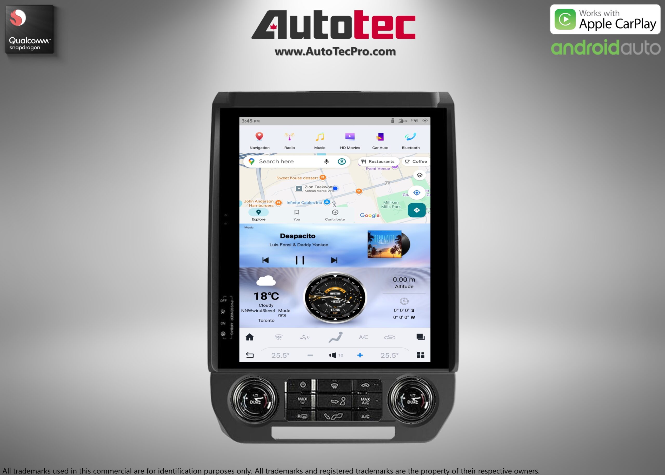 Ford F250 | F350 | F450 (2017 – 2022)  12.1″ IPS Touch-Screen Android Navigation System | Android 13 | GPS | BT | Wifi | CarPlay | SYNC | 4G LTE