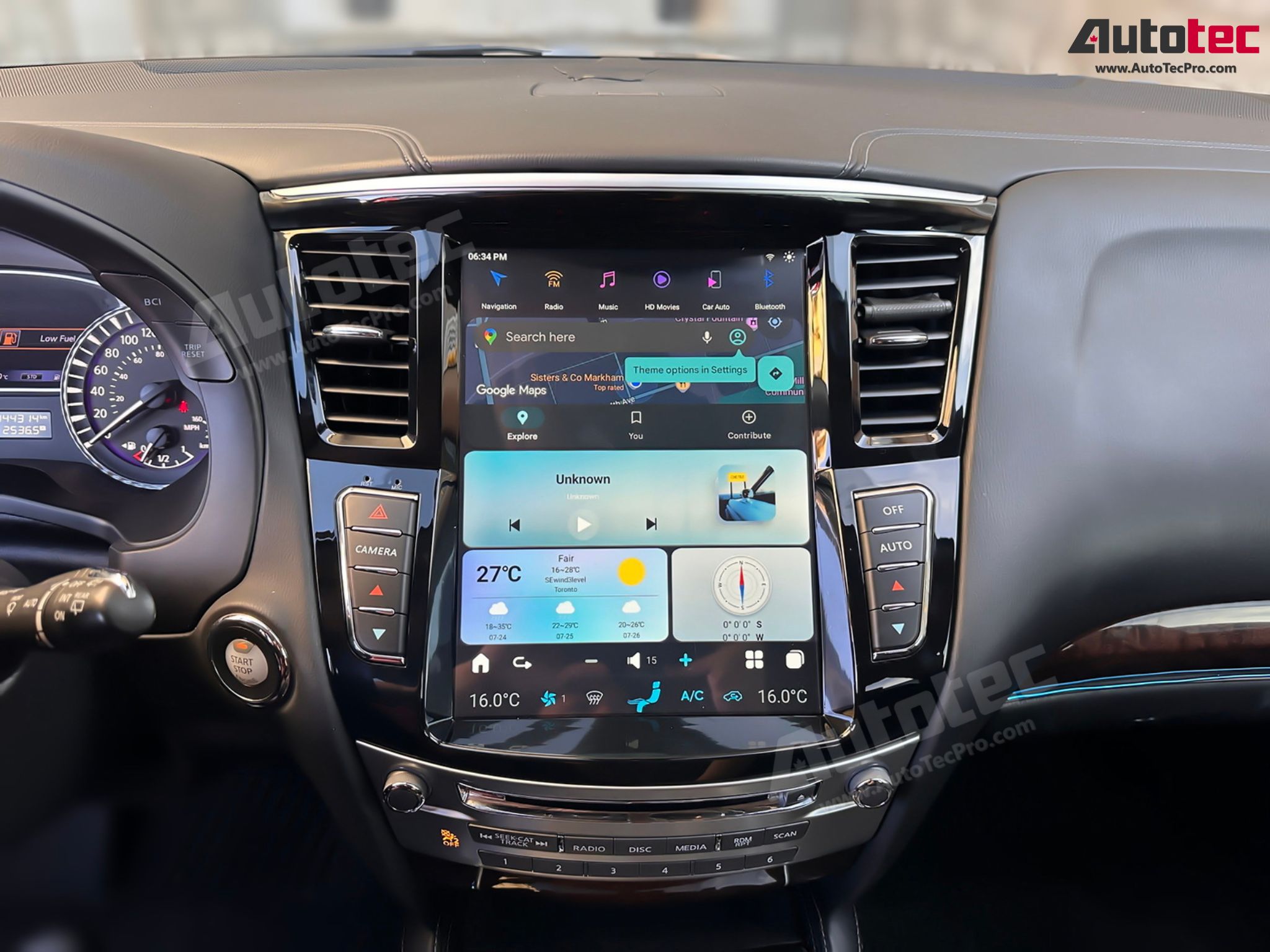 Infiniti QX60 / JX35 (2013 – 2020) 12.1” HD IPS Touch-Screen Navigation & Infotainment System | Android 13 | GPS | BT | Wifi | CarPlay | Android Auto | 4G LTE