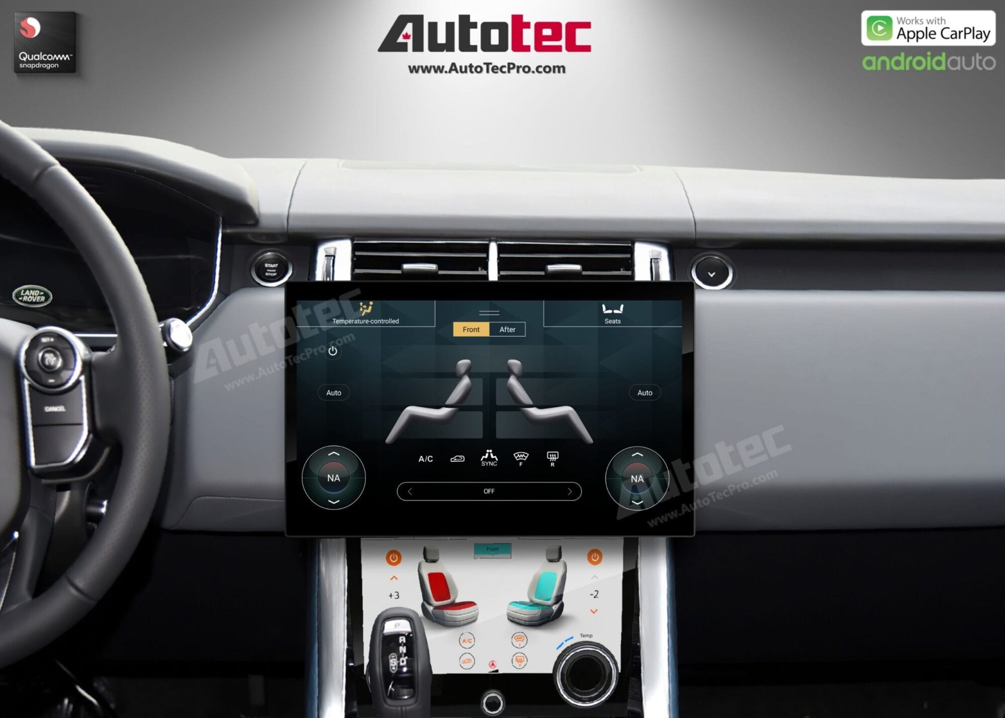 Land Rover Range Rover Vogue | Sport | Evoque (2013 – 2018) 13.3″ HD IPS Touch-Screen Navigation & Infotainment System | Android 14 | GPS | BT | Wifi | CarPlay | Bosch | Harman | 4G LTE