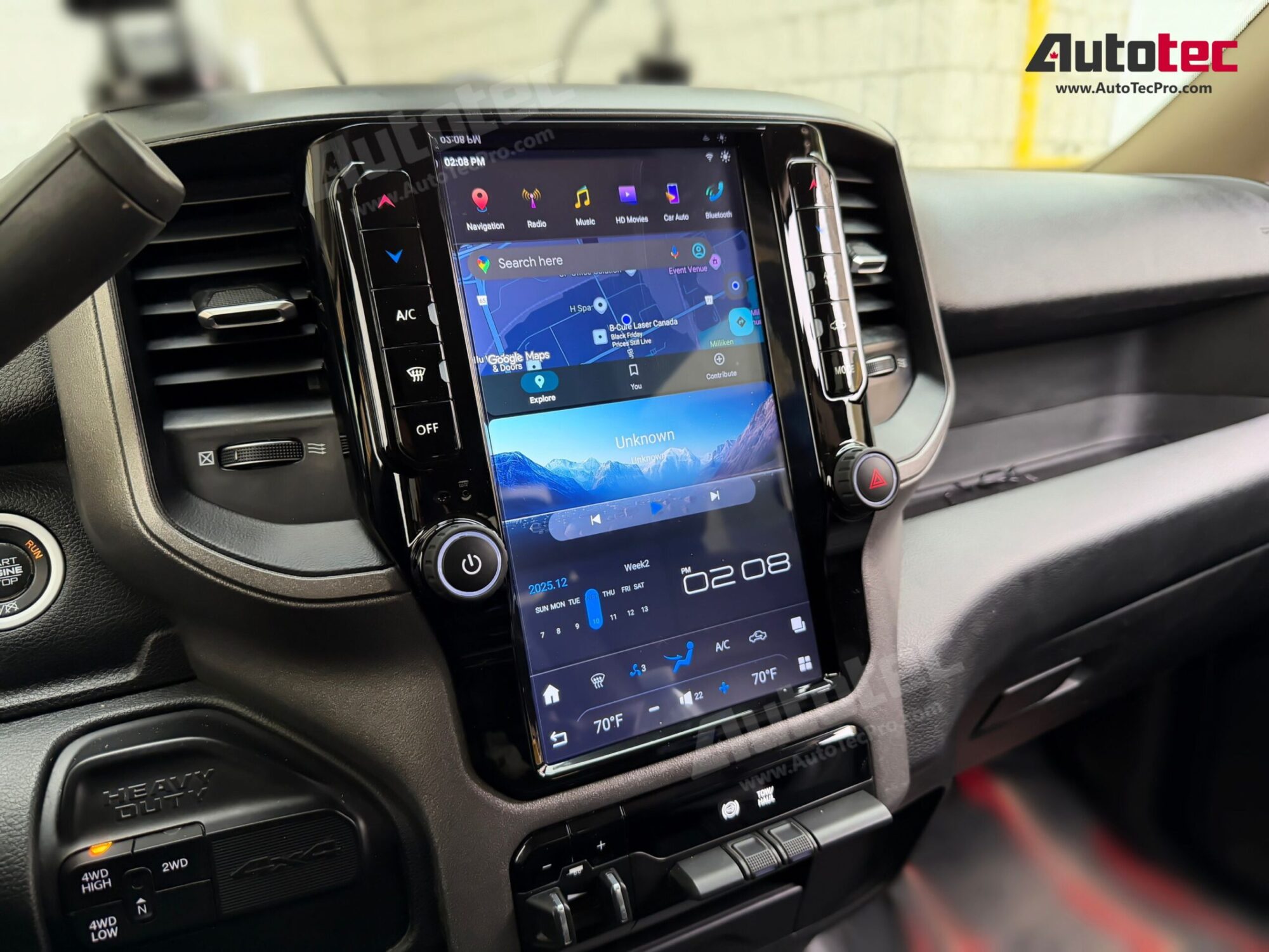 Dodge RAM (2019 – 2023) 12″ HD Tesla-Style Navigation & Infotainment System | Android 13 | GPS | BT | Wifi | CarPlay | 4G LTE