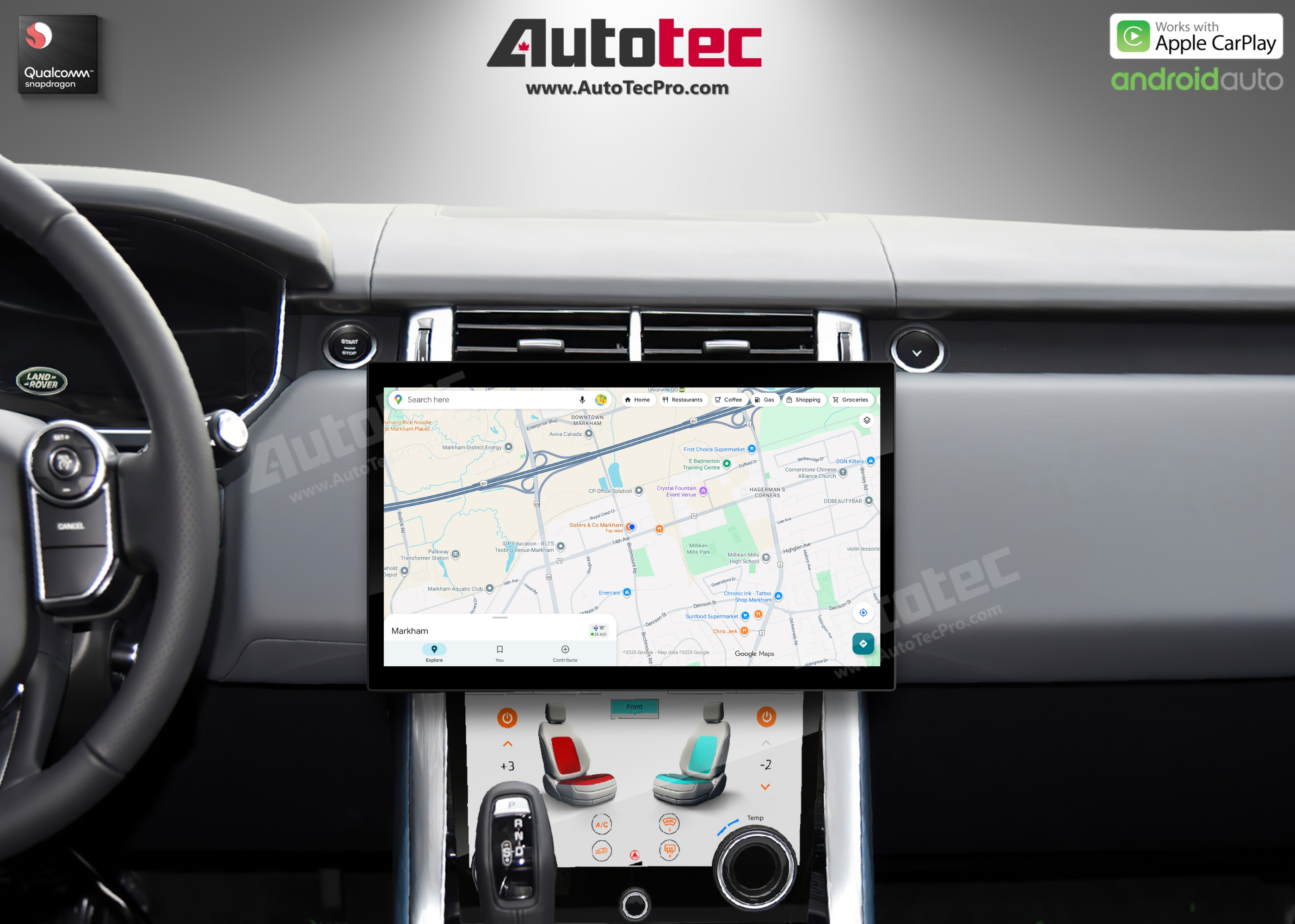 Land Rover Range Rover Vogue | Sport | Evoque (2013 – 2018) 13.3″ HD IPS Touch-Screen Navigation & Infotainment System | Android 13 | GPS | BT | Wifi | CarPlay | Bosch | Harman | 4G LTE