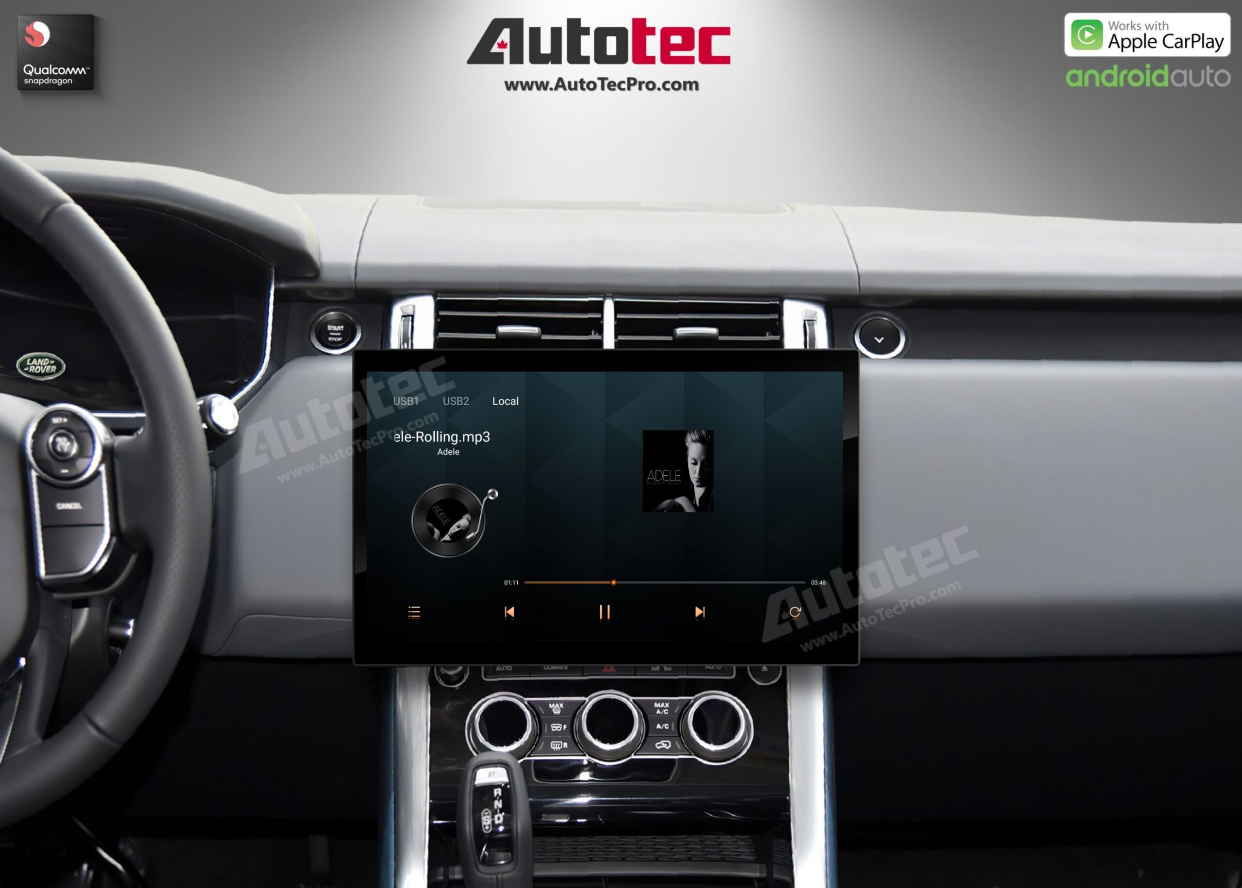 Land Rover Range Rover Vogue | Sport | Evoque (2013 – 2017) 13.3″ HD IPS Touch-Screen Navigation & Infotainment Systemid 13 | GPS | BT | Wifi | CarPlay | Bosch | Harman | 4G LTE