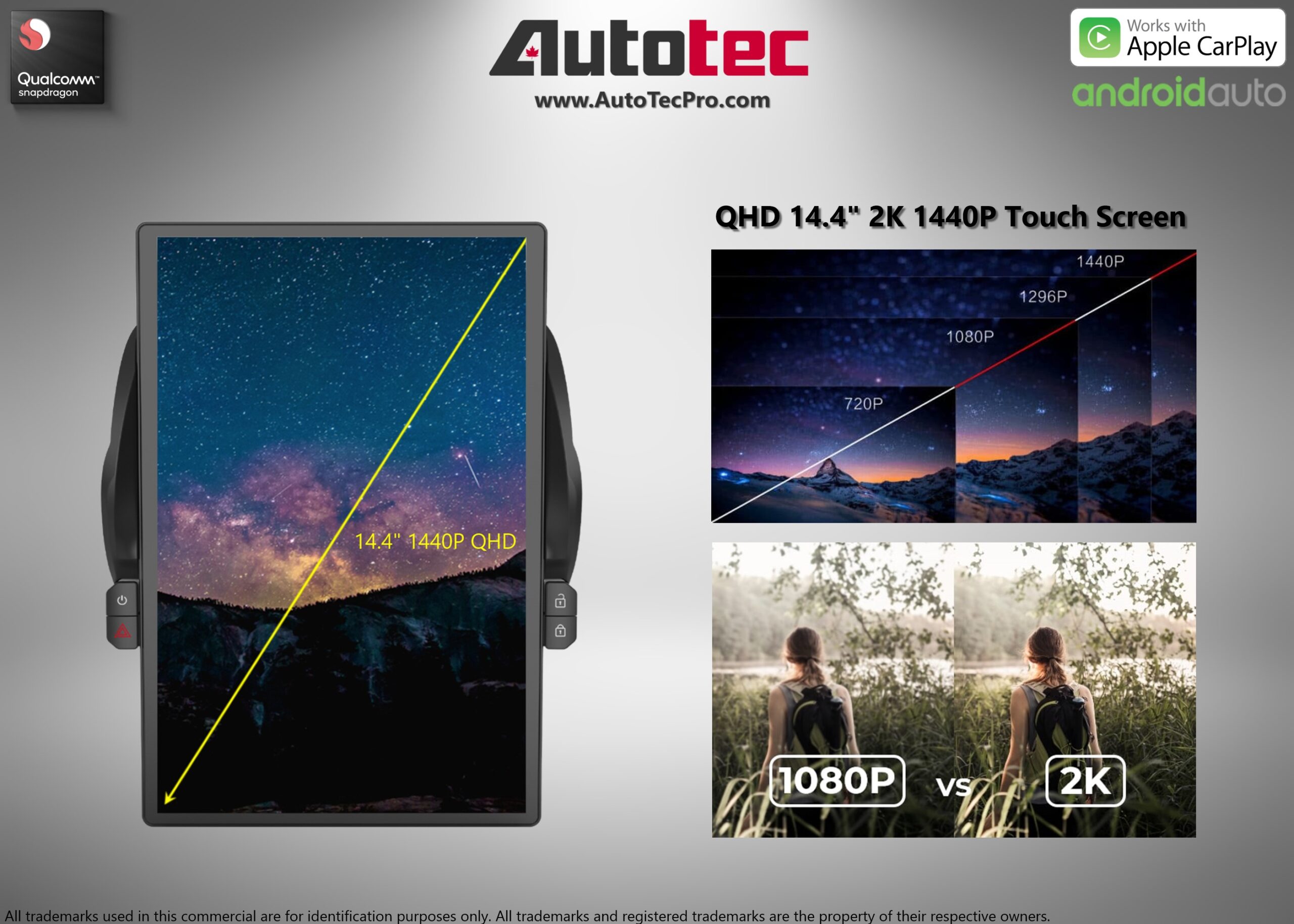 Chevrolet Camaro (2010 – 2015) 14.5″ IPS QHD 2K Touch-Screen Android Navigation System | Android 13 | GPS | BT | Wifi | CarPlay | Android Auto | 4G LTE