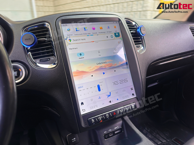 Dodge Durango (2014 – 2020) 13.8″ IPS HD Touch-Screen Android Navigation System | Android 13 | GPS | BT | Wifi | CarPlay | Android Auto | 4G LTE