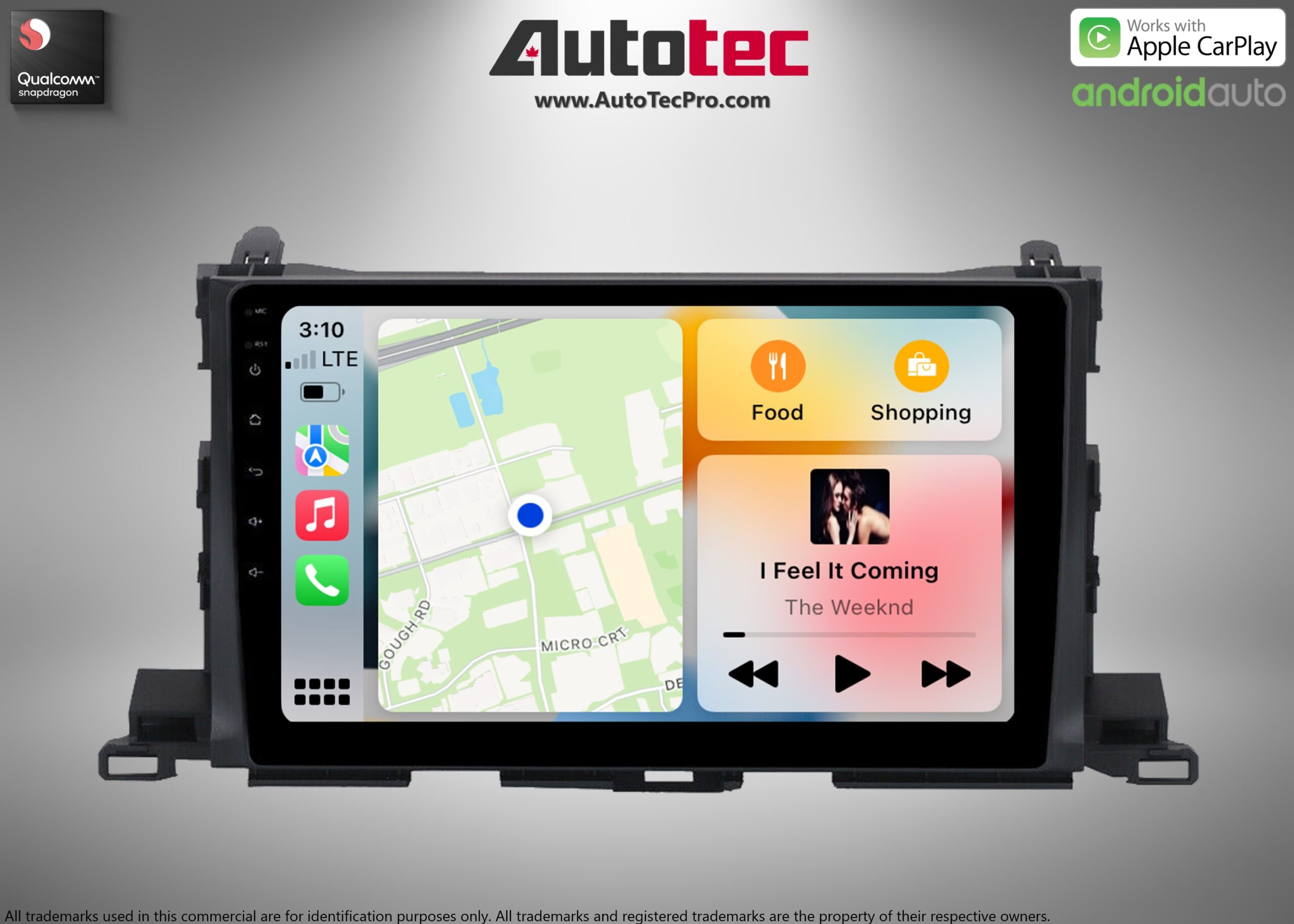 Toyota Highlander (2014 – 2019) 10.2″ HD Touch-Screen Android Navigation System | Android 13 | GPS | BT | WiFi | Camera | CarPlay