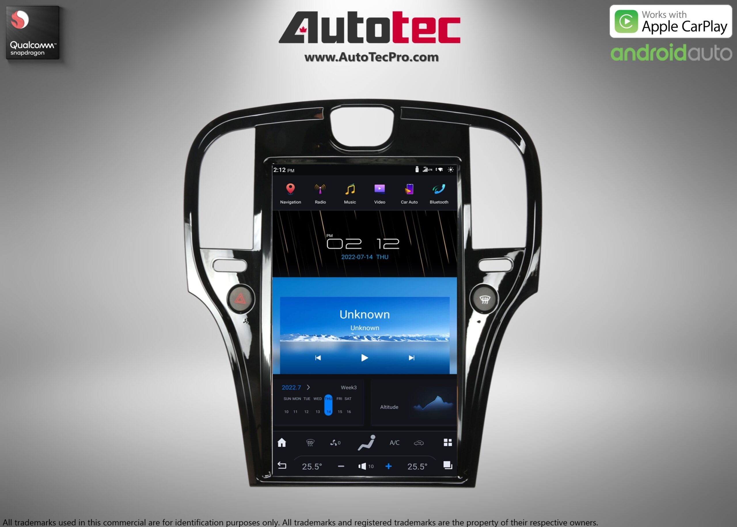 Chrysler 300 300c 300s (2011 – 2023) 14.4″ IPS QHD 2K Touch-Screen Android Navigation System | Android 13 | GPS | BT | Wifi | CarPlay | Android Auto | 4G LTE