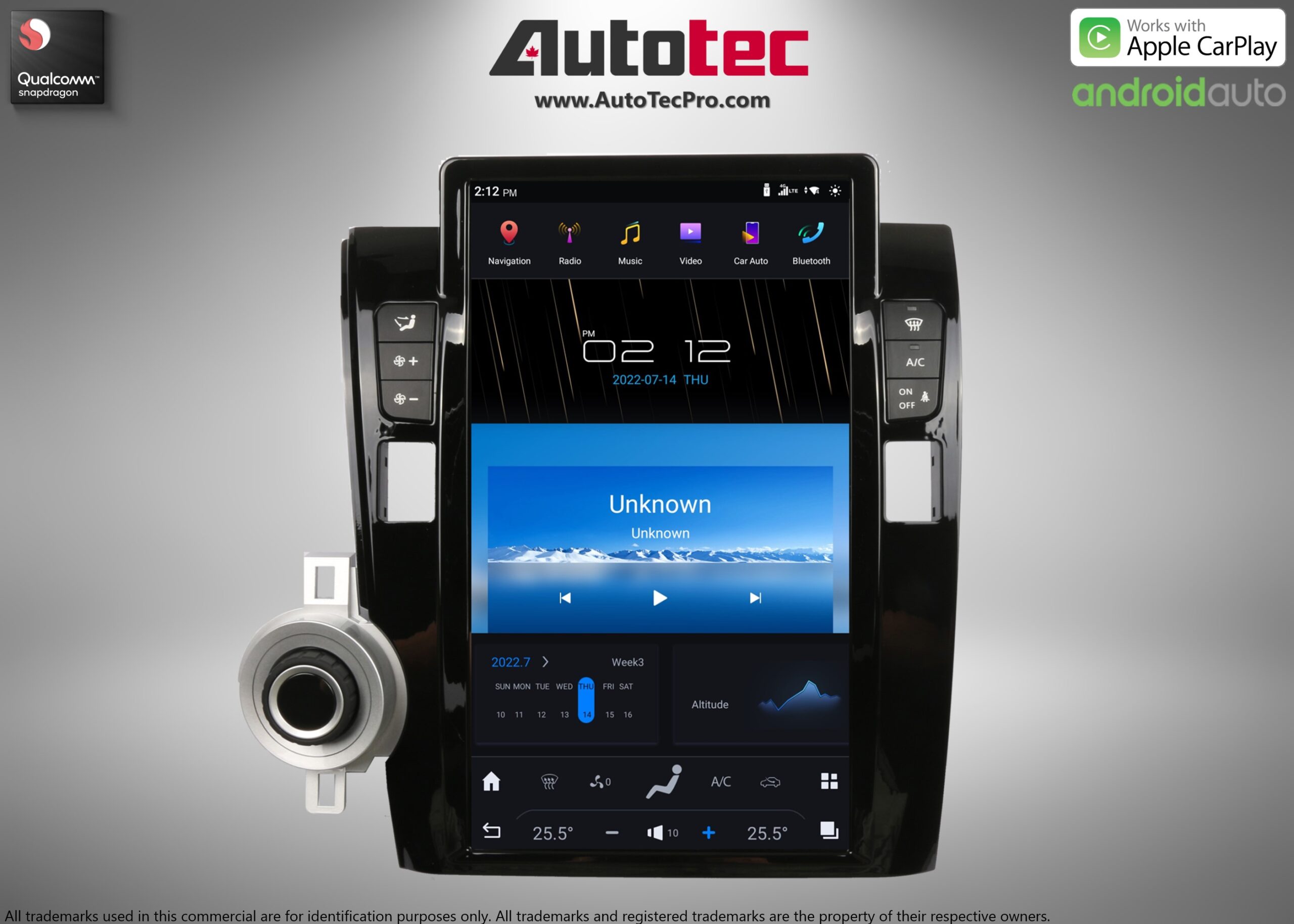 Toyota Tundra (2007 – 2013) 13.6″ HD Touch-Screen Navigation & Infotainment System | Android 13 | GPS | BT | WiFi | Camera | CarPlay
