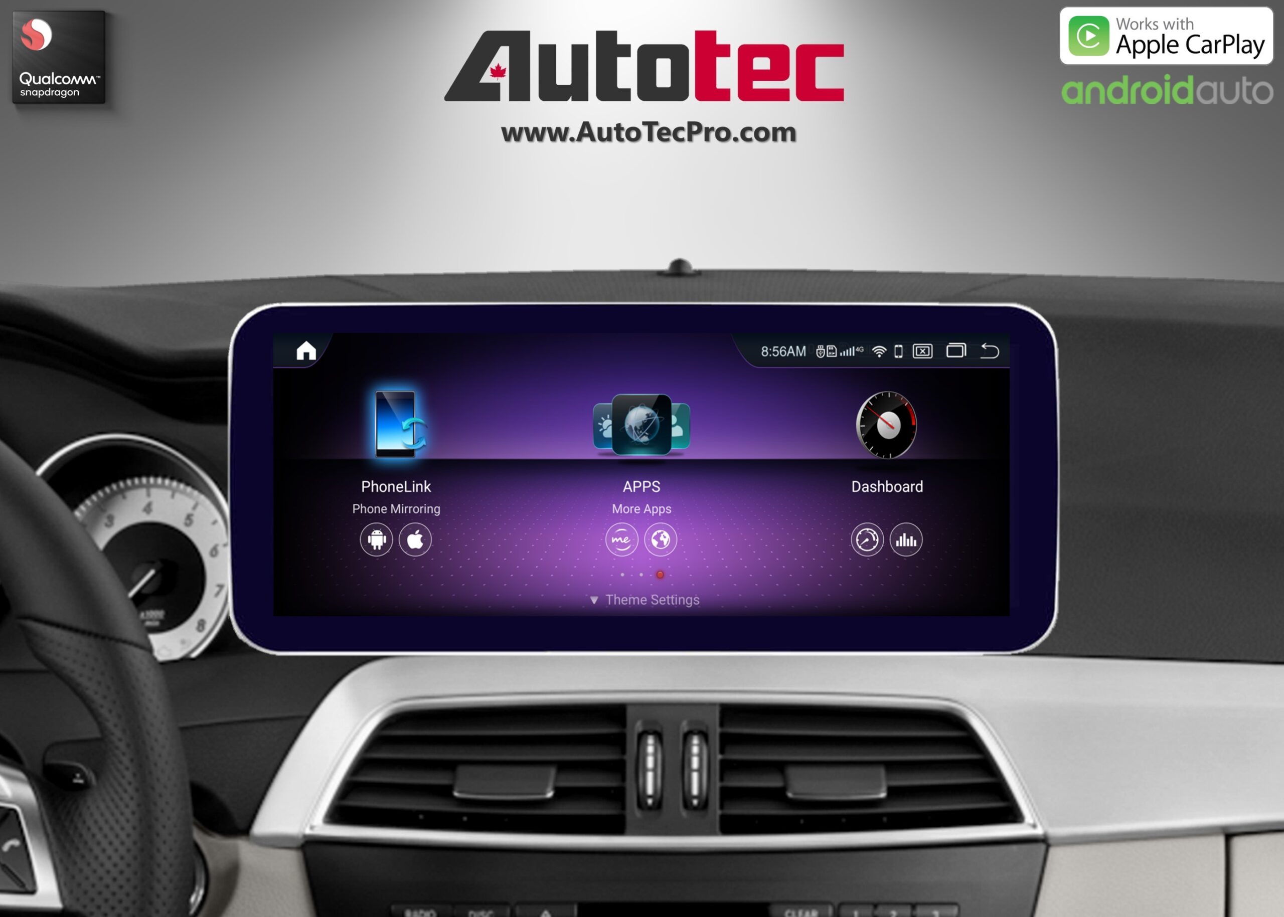 Mercedes-Benz C-Class (2012-2014 | W204 | NTG 4.5) Direct-Fit 10.25″ / 12.3″ HD IPS Touch-Screen Android Navigation System | Android 14 | GPS | BT | Wifi | 4G LTE | CarPlay