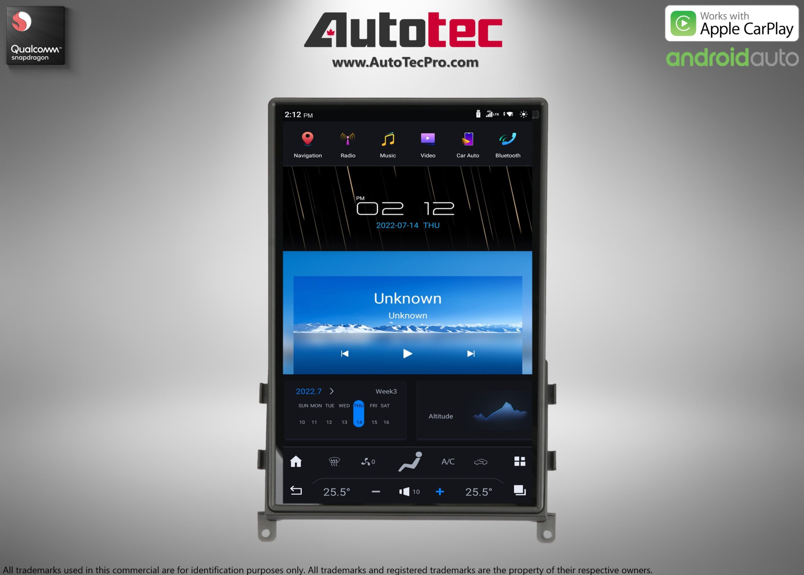 Nissan GTR (2009 – 2015) 14.4″ IPS QHD 2K Touch-Screen Android Navigation System | Android 13 | GPS | BT | Wifi | CarPlay | Android Auto | 4G LTE