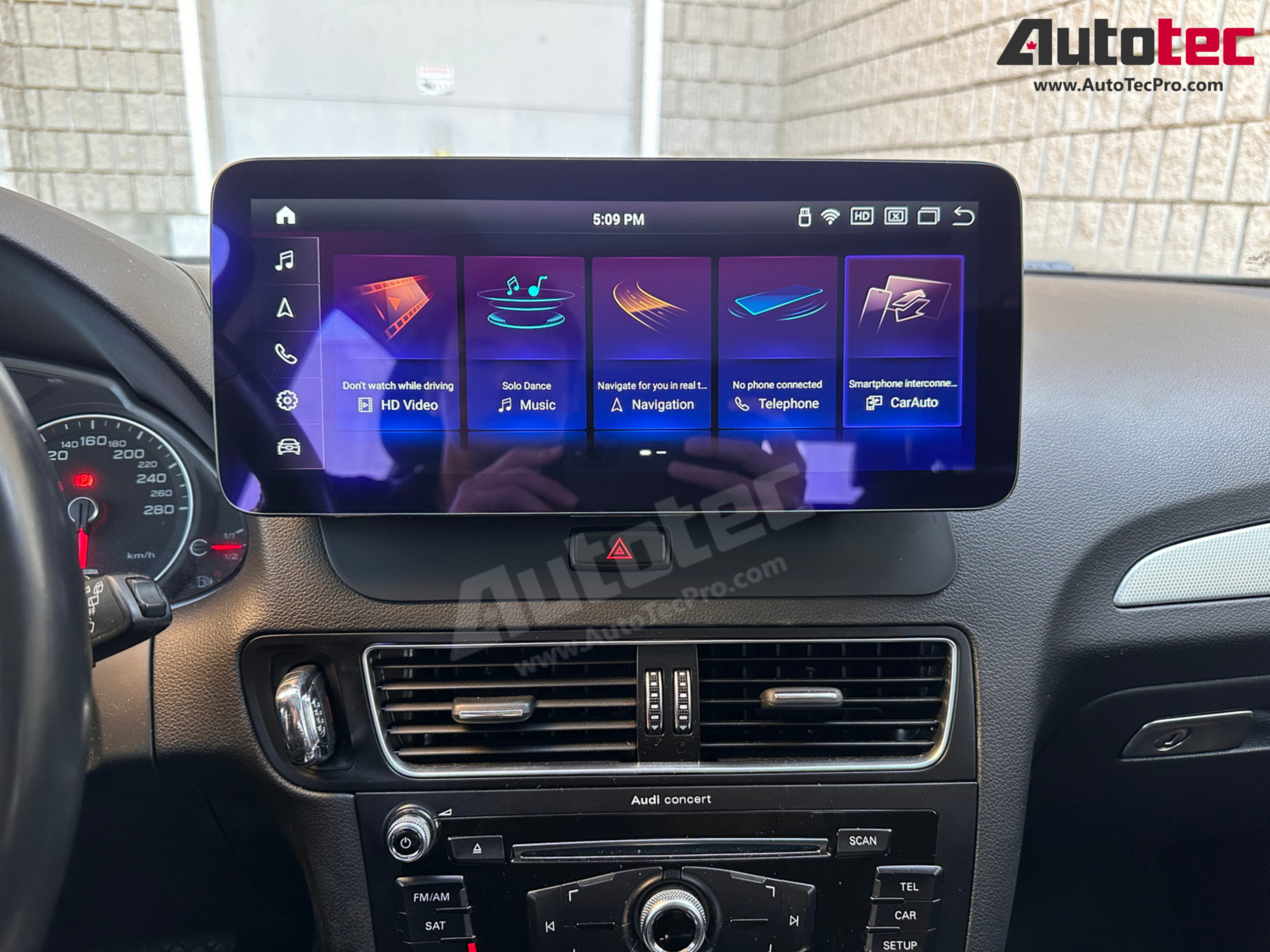 AUDI Q5 / SQ5 (2008 – 2018) OEM FIT 10.25″ / 12.3″ HD IPS Touch-Screen Android Navigation & Infotainment System | Android 14 | GPS | BT | Wifi | 4G LTE | CarPlay | Android Auto | Camera | MMI-3G | MMI-3G+