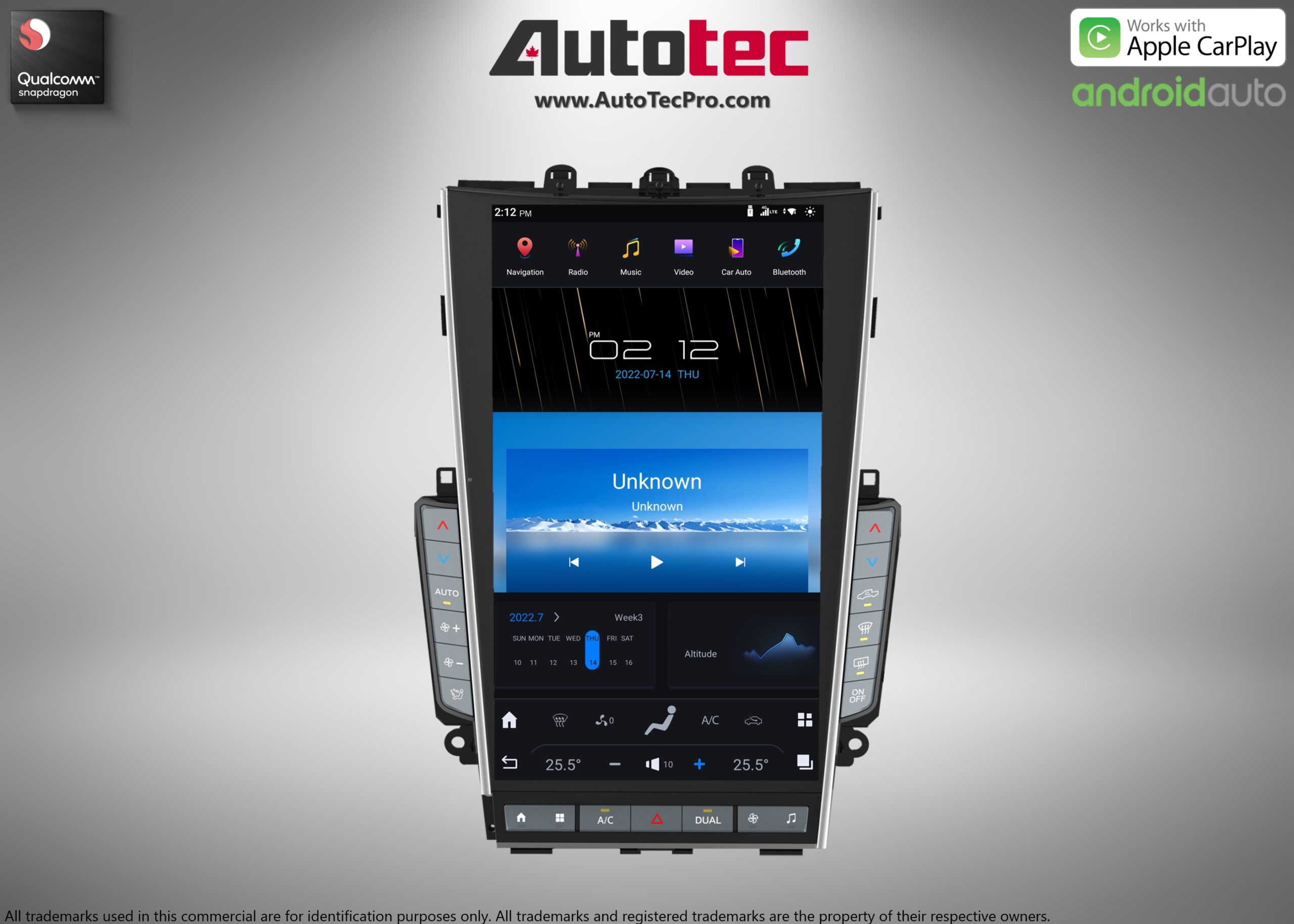 Infiniti Q50 / Q60 (2020 – 2023) 13.6″ (Mark 7) IPS HD 1080P Touch-Screen Navigation & Infotainment System | Android 13 | GPS | BT | Wifi | 4G LTE | CarPlay