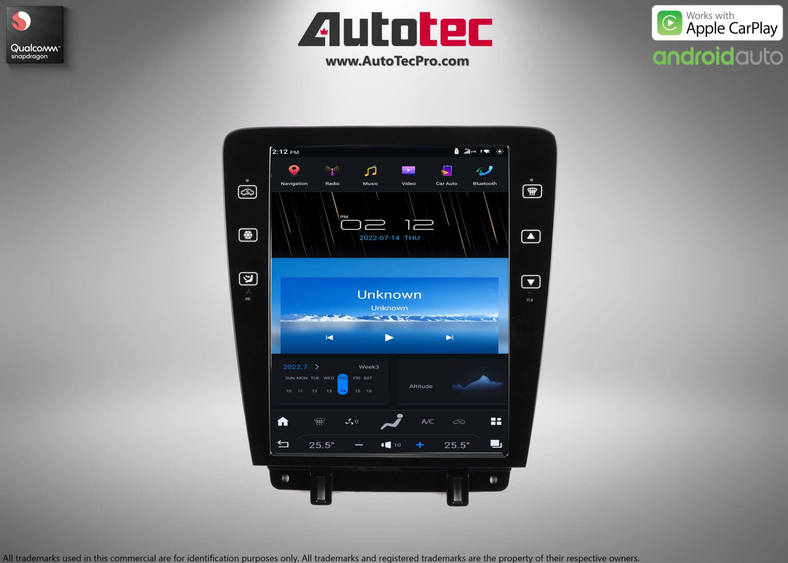 Ford Mustang (2010 – 2014)  12.1″ HD Touch-Screen Navigation & Infotainment System | Android 13 | GPS | BT | WiFi | Camera | CarPlay