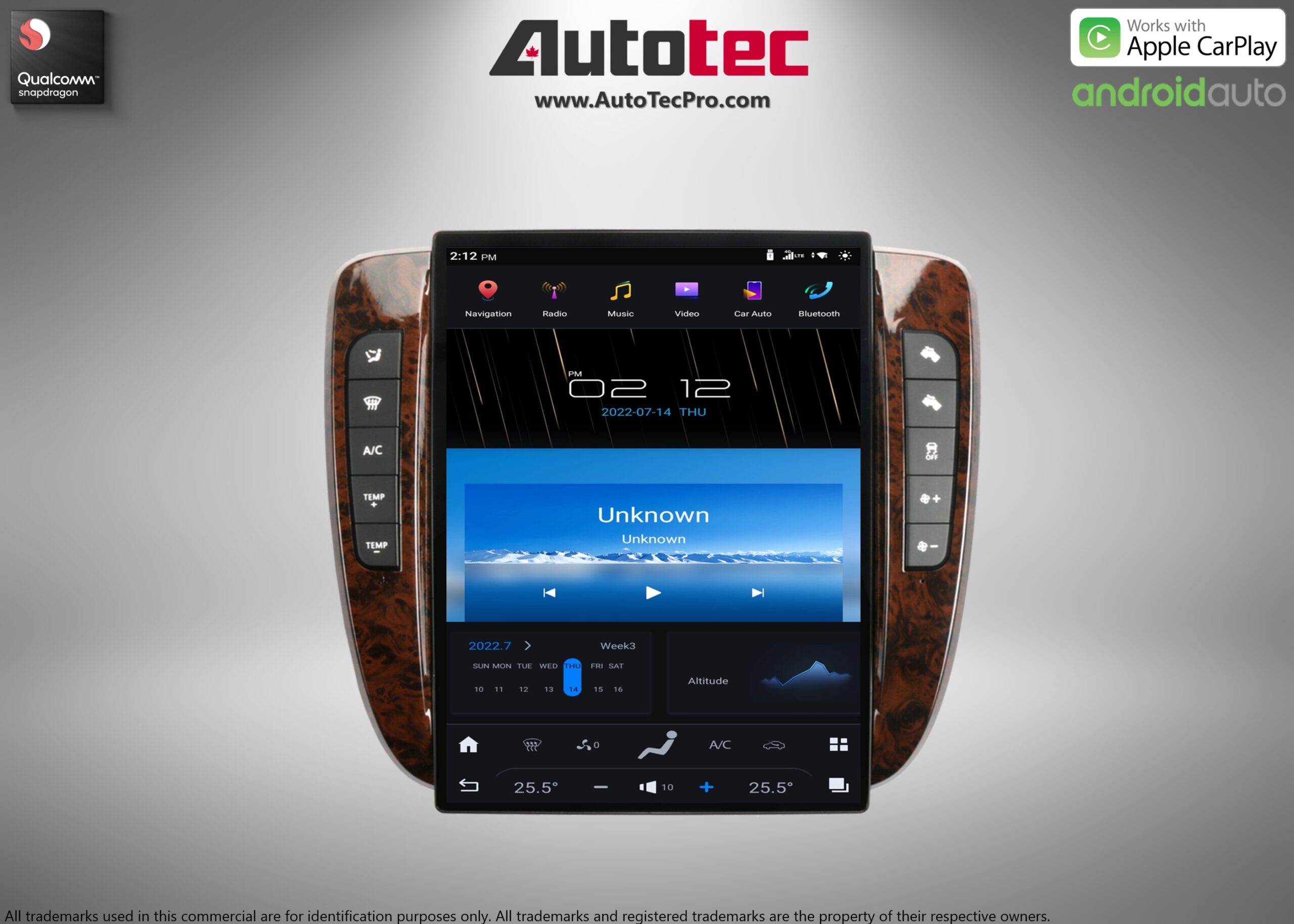 Chevrolet Tahoe / Suburban / Silverado / Avalanche / GMC Yukon / Sierra (2007 – 2014) 13.8″ IPS HD Touch-Screen Navigation & Infotainment System | Android 13 | GPS | BT | Wifi | CarPlay | Android Auto | 4G LTE