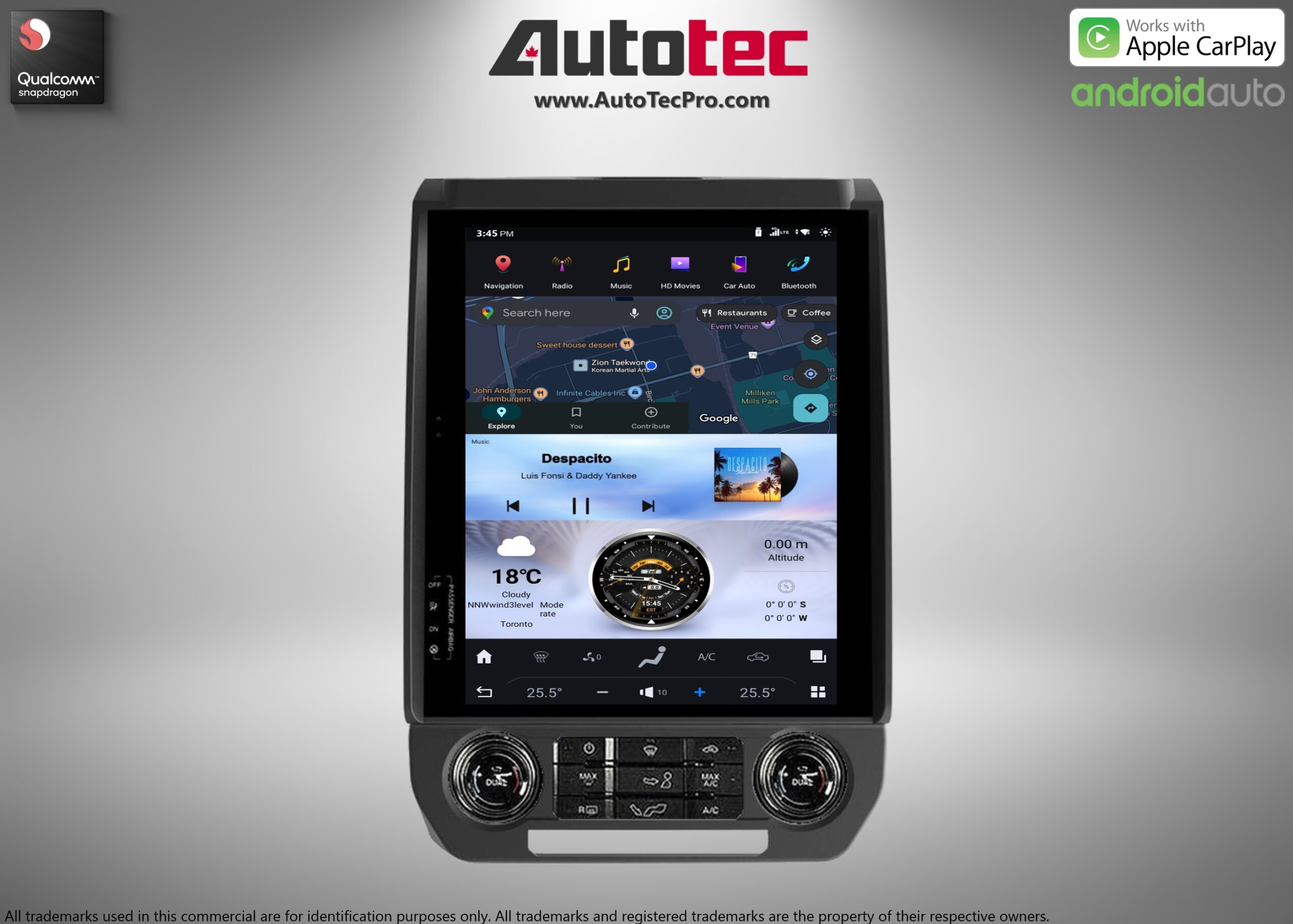 Ford F250 | F350 | F450 (2017 – 2022)  12.1″ IPS Touch-Screen Android Navigation System | Android 13 | GPS | BT | Wifi | CarPlay | SYNC | 4G LTE