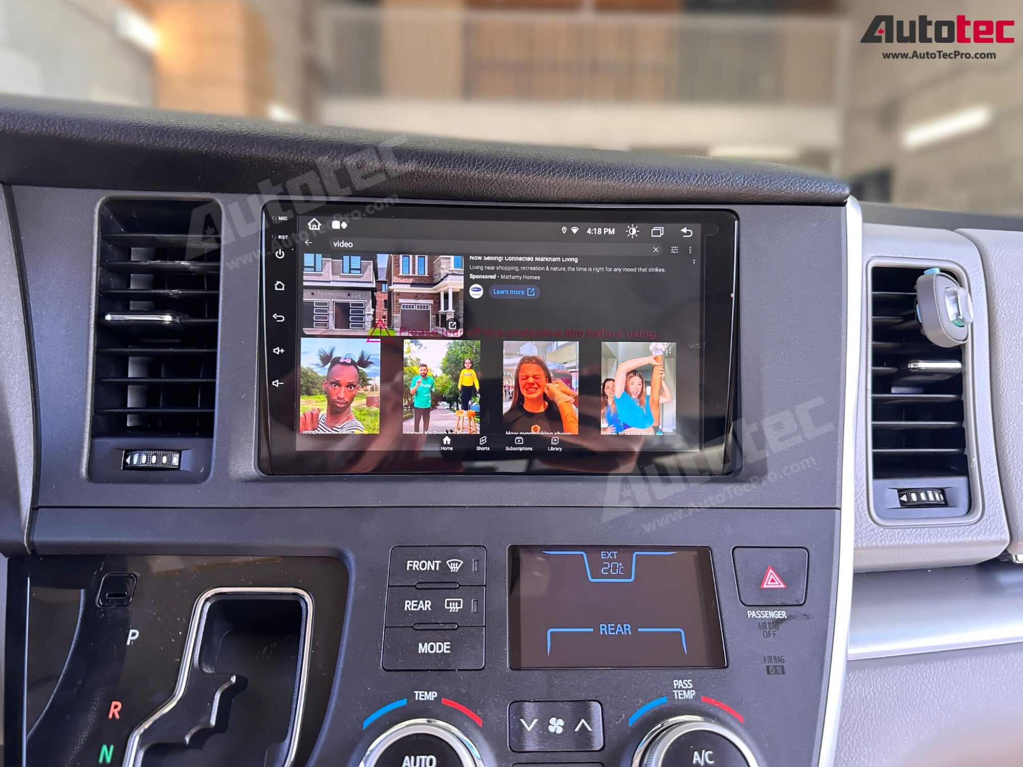 Toyota Sienna (2015 – 2020) 9″ HD Touch-Screen Android Navigation System | Android 13 | GPS | BT | WiFi | CarPlay