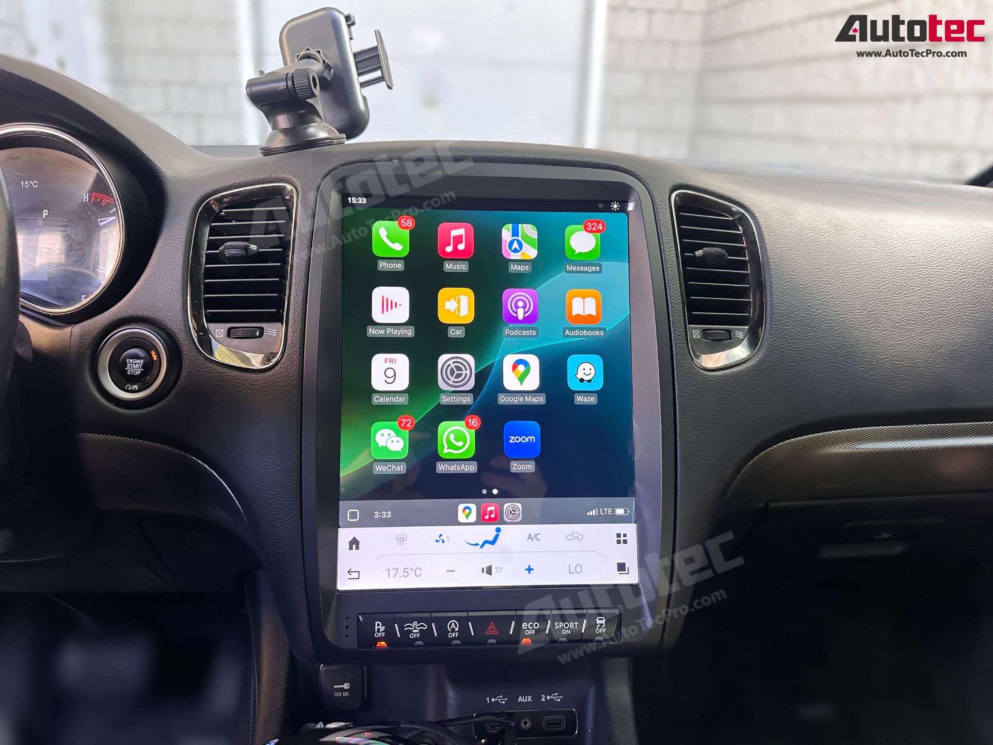 Dodge Durango (2011 – 2013) 13.8″ IPS HD Touch-Screen Android Navigation System | Android 13 | GPS | BT | Wifi | CarPlay | Android Auto | 4G LTE