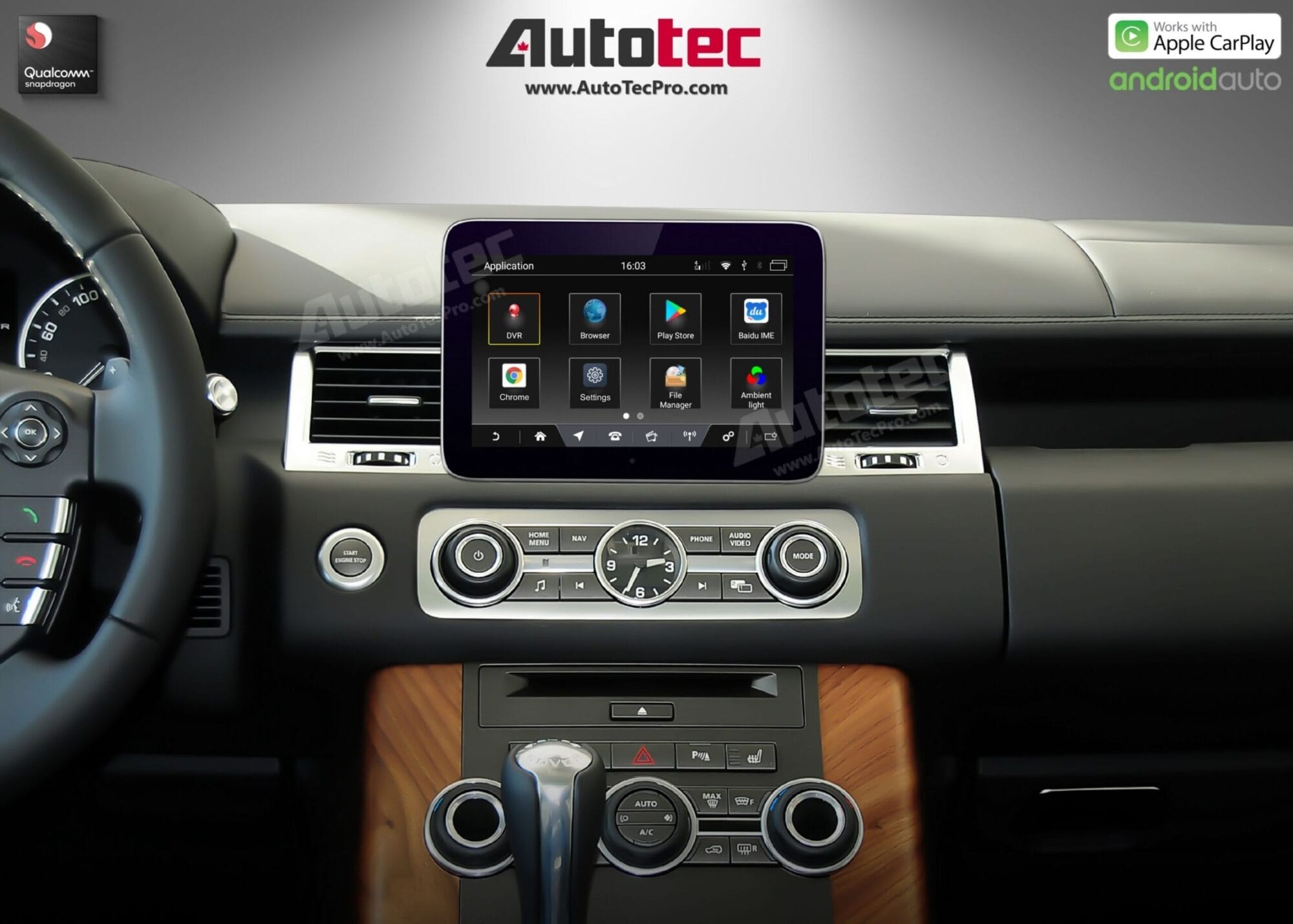 Land Rover Range Rover Sport (2010-2013) 8.4″ HD IPS Touch-Screen Navigation & Infotainment System | Android 14 | GPS | BT | Wifi | CarPlay | Denso | 4G LTE