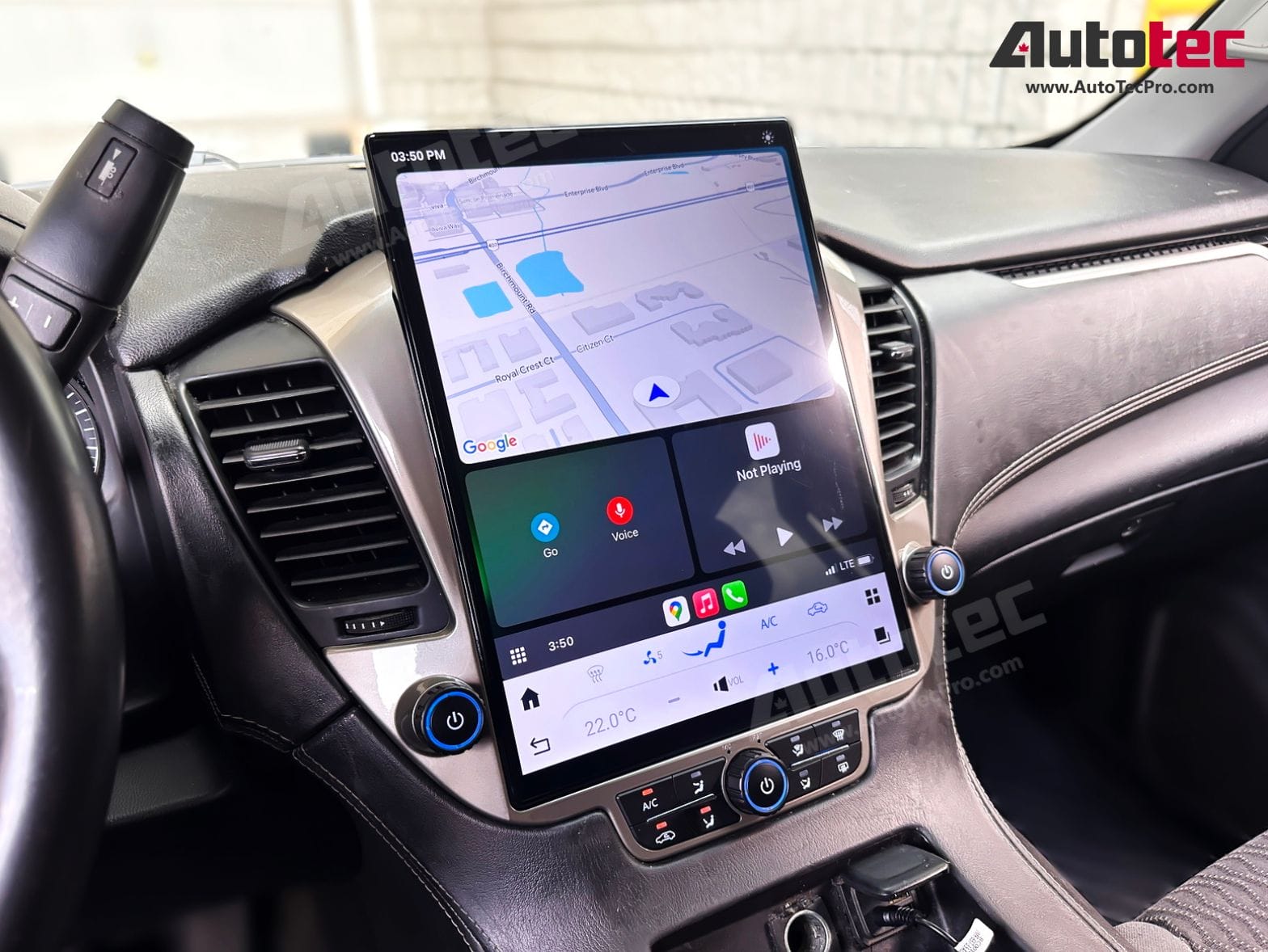 Chevrolet Tahoe / Suburban / GMC Yukon (2015 – 2020) 15.6″ IPS QHD 2K Touch-Screen Navigation & Infotainment System | Android 13 | GPS | BT | Wifi | CarPlay | Onstar | 4G LTE