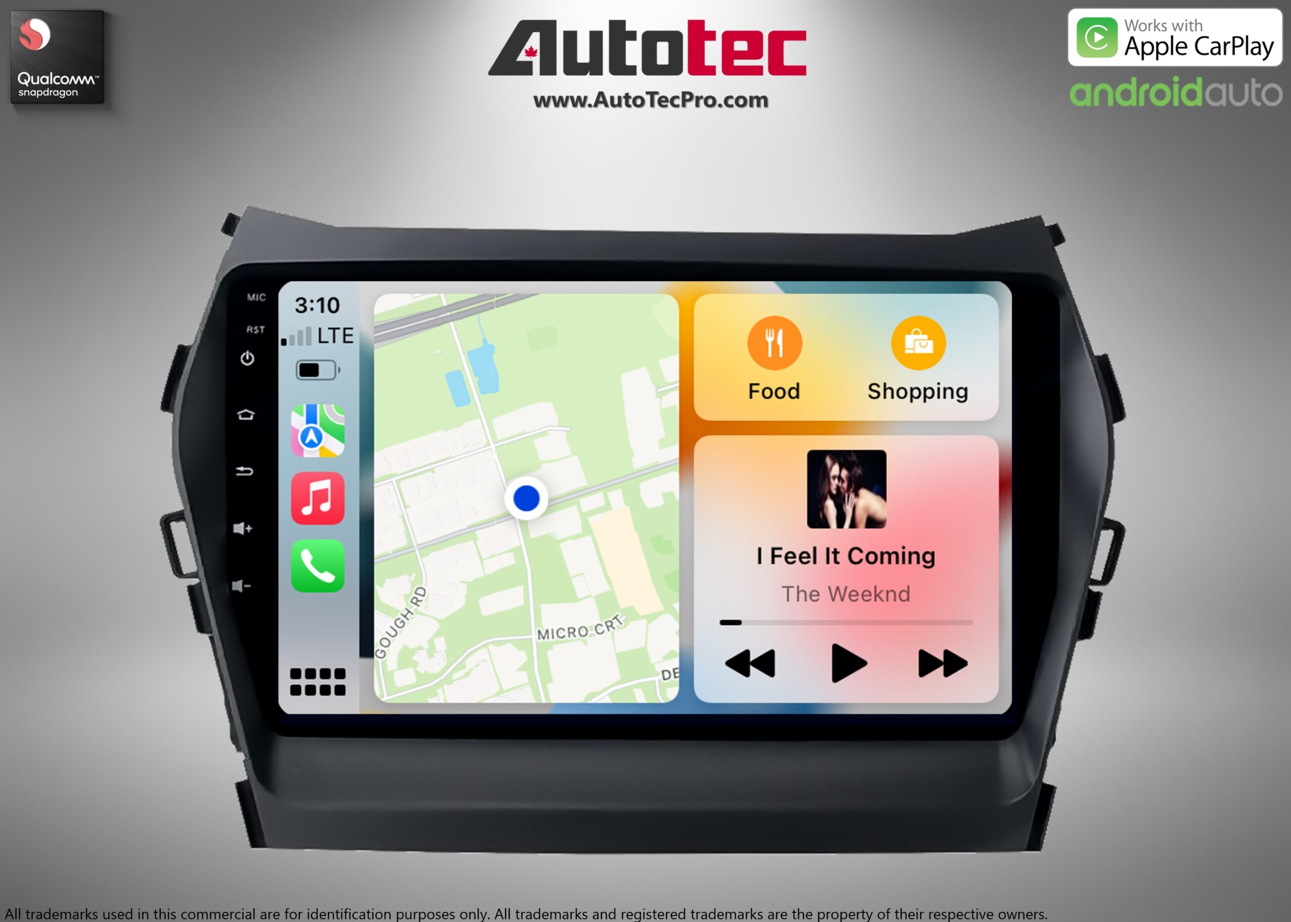 Hyundai Santa Fe / IX45 (2013 – 2018) OEM FIT HD Touch-Screen Android Navigation System | GPS | BT | Wifi | CarPlay | Android Auto | 4G LTE