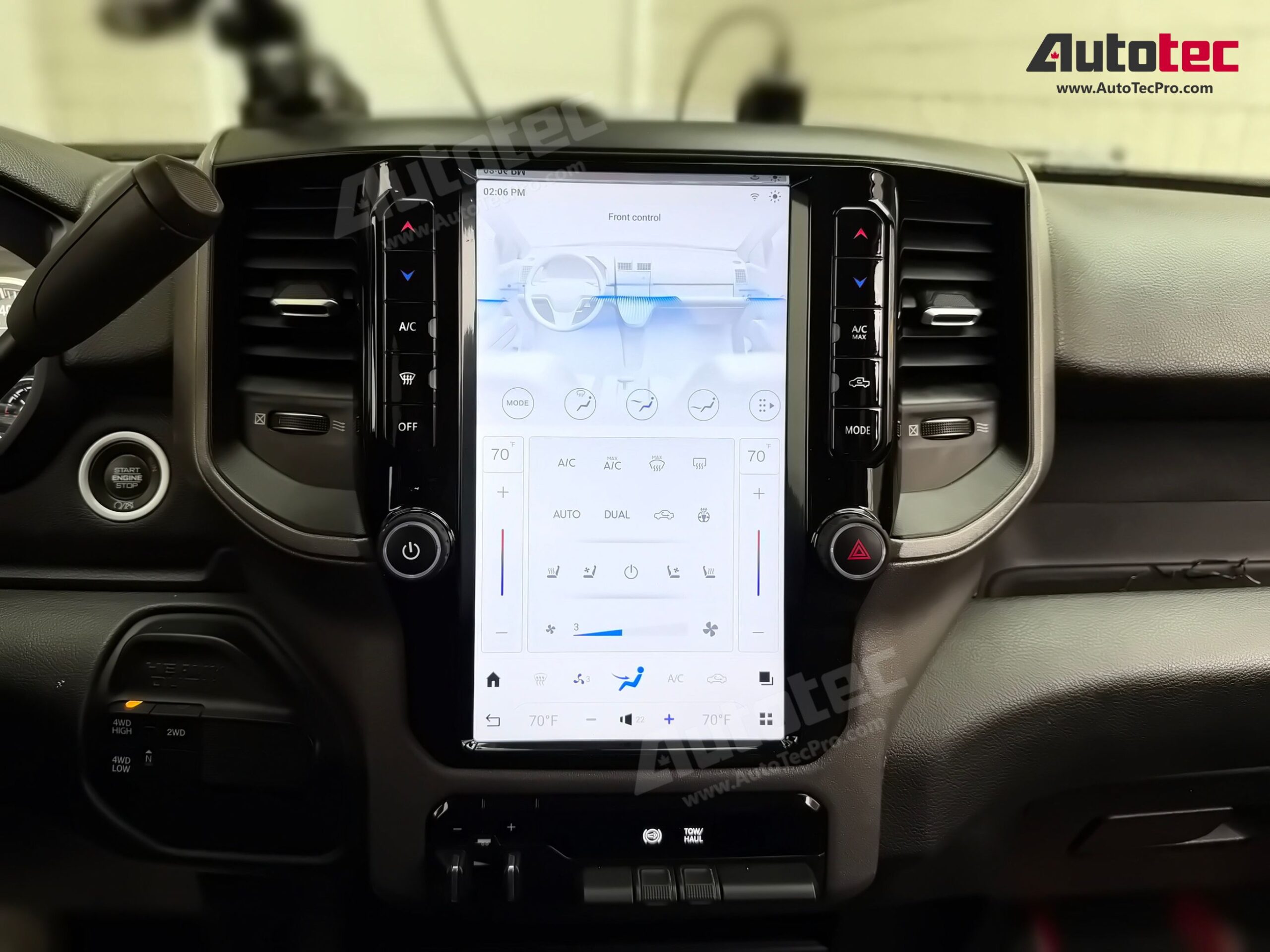 Dodge RAM (2019 – 2023) 12″ HD Tesla-Style Navigation & Infotainment System | Android 13 | GPS | BT | Wifi | CarPlay | 4G LTE